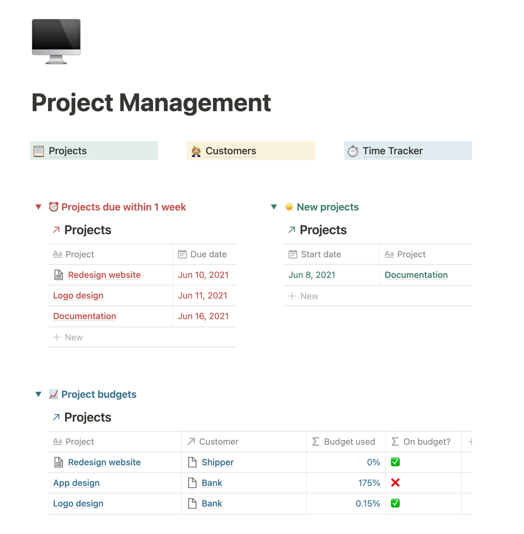 Project Management Dashboard image