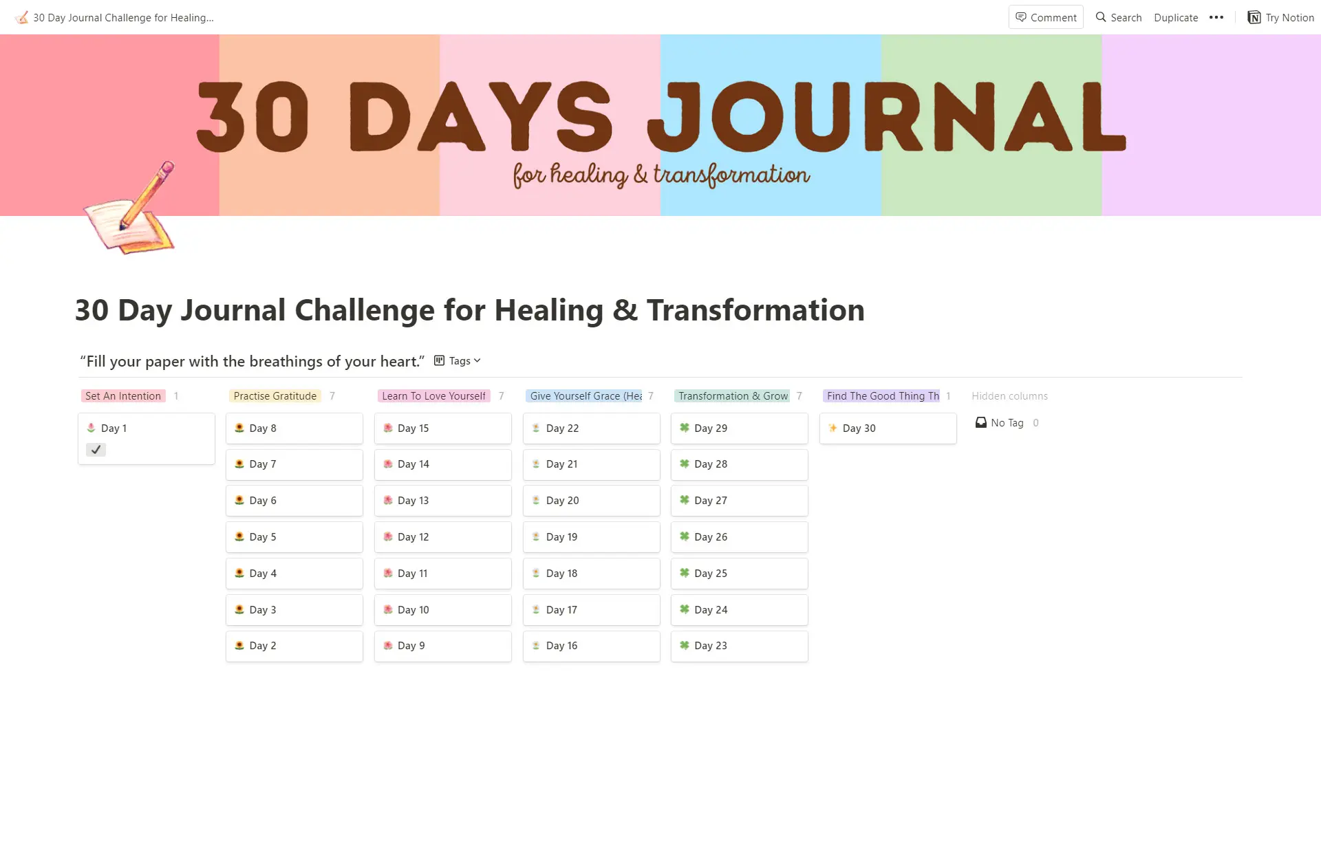 30 Day Journal Challenge image