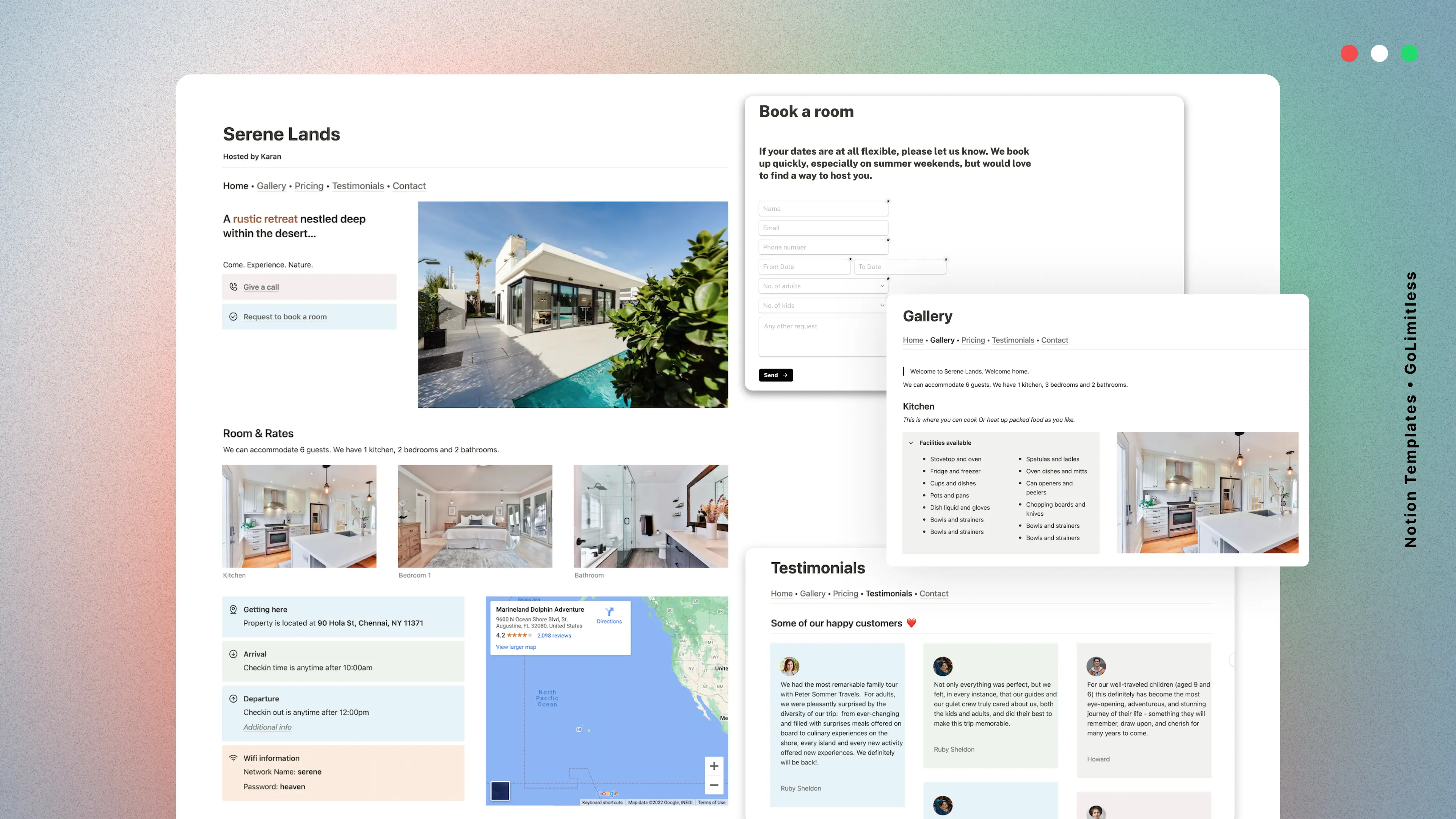 Airbnb Type Property Rental Website Template image