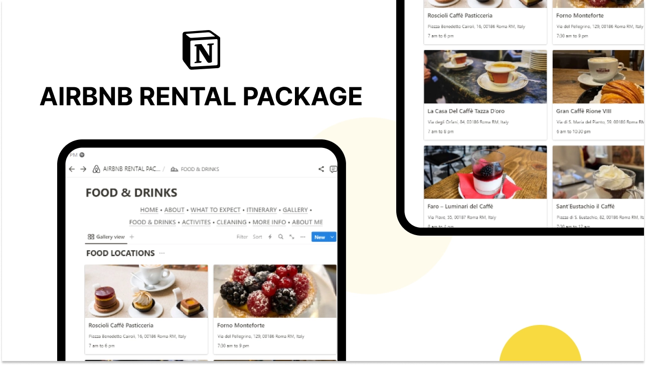 Notion Airbnb Rental Package