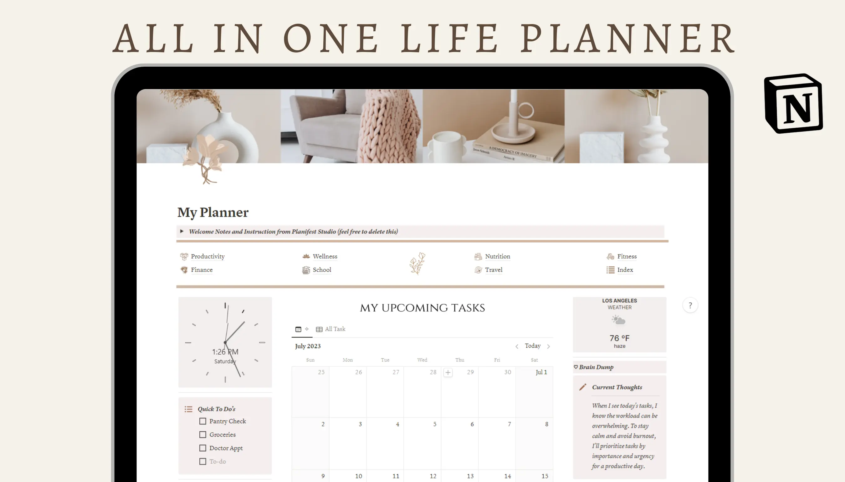 All In One Life Planner image