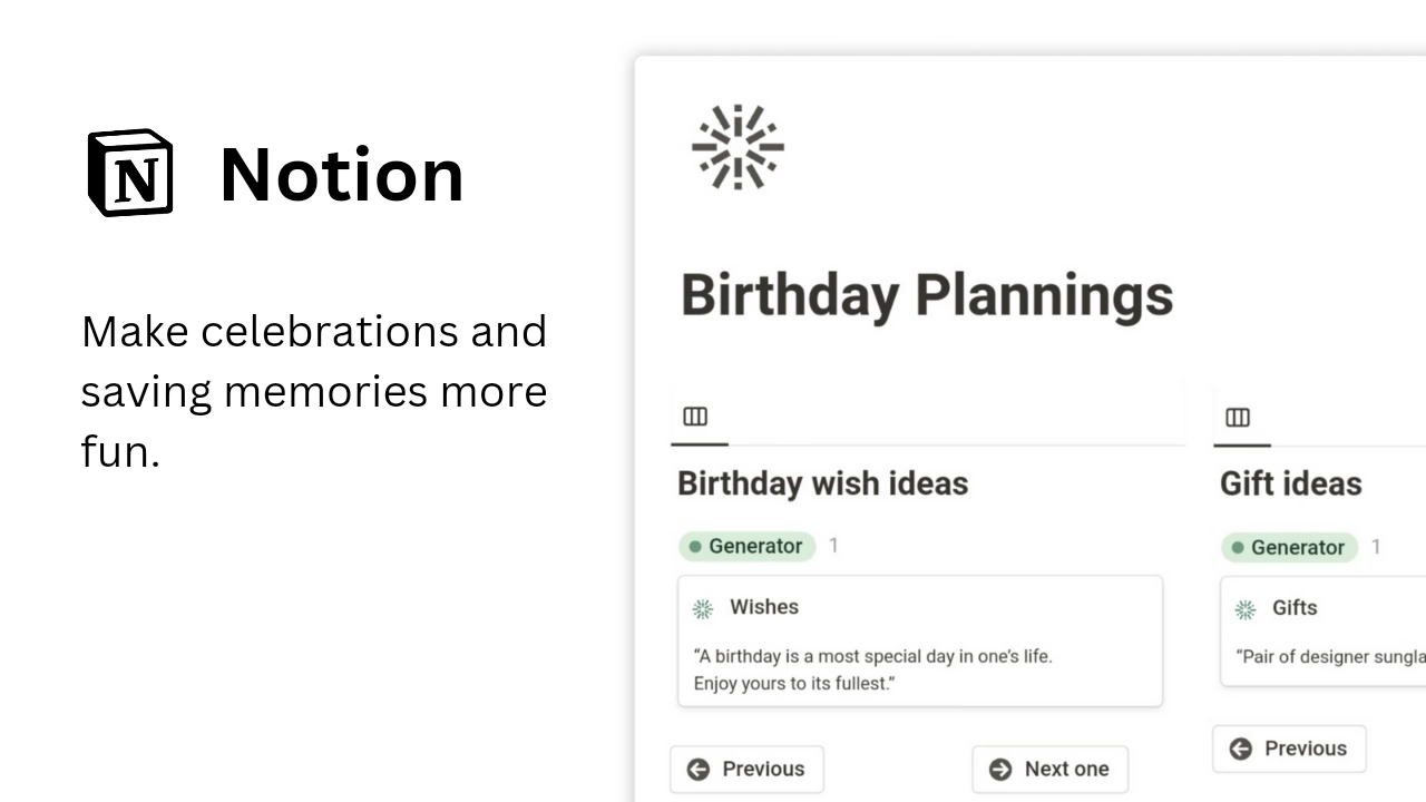 Notion Birthday Plannings