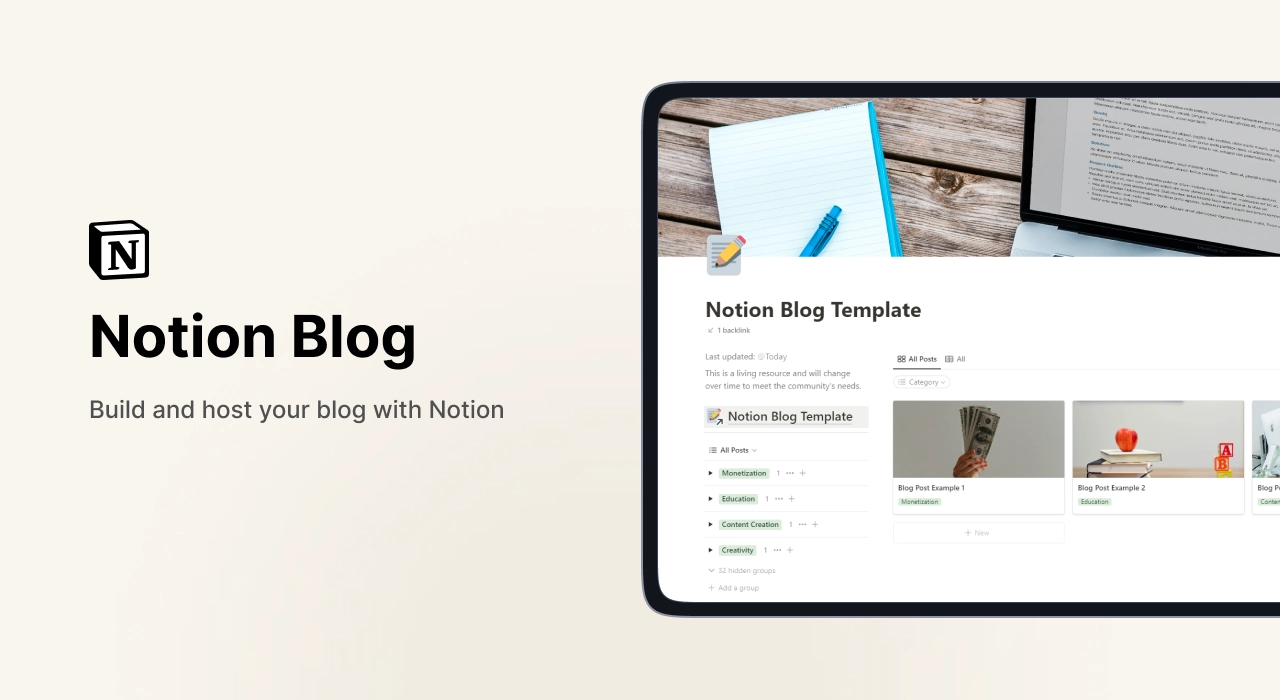 Blog Template in Notion