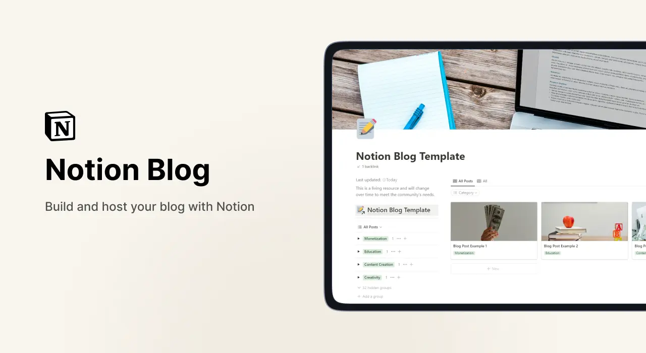 Blog Template in Notion image