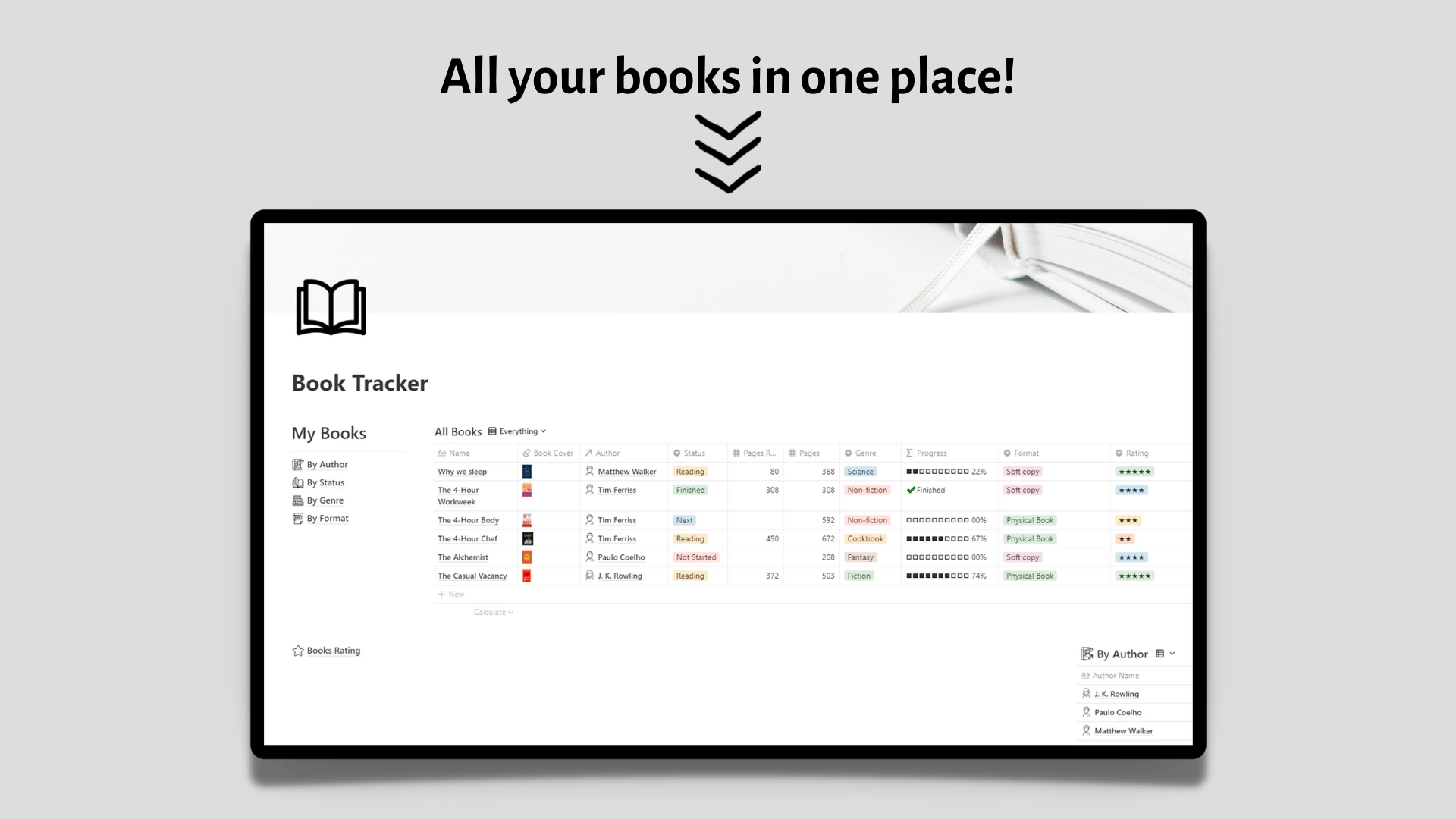 Notion Book Tracker  Template