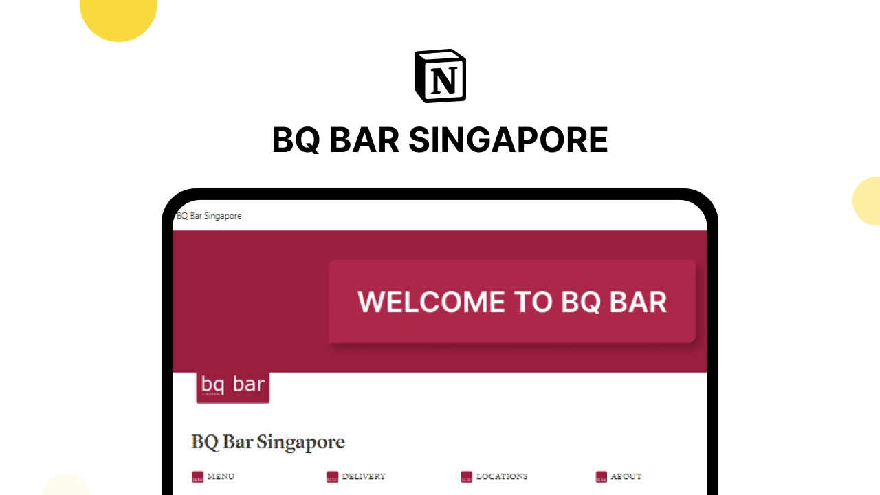 Notion BQ Bar Singapore