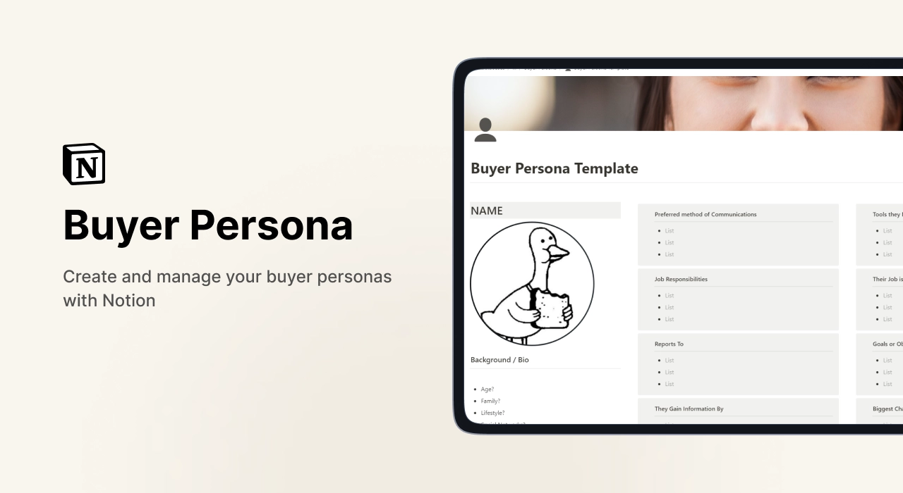 Buyer Persona Template in Notion