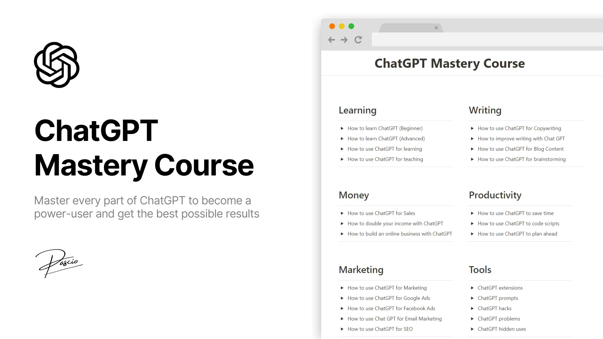 ChatGPT Mastery Course image
