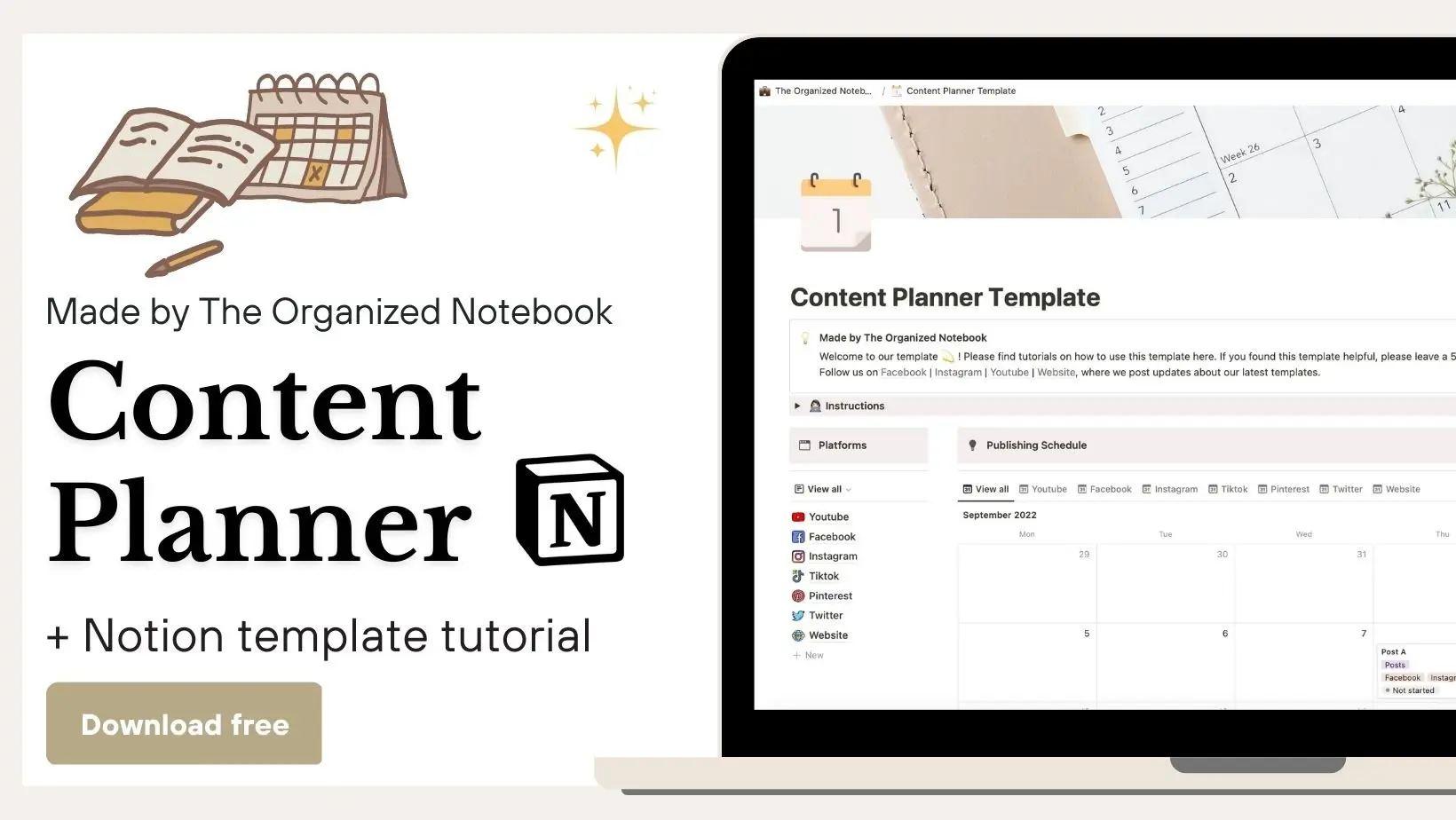 Content Planner Notion Template image