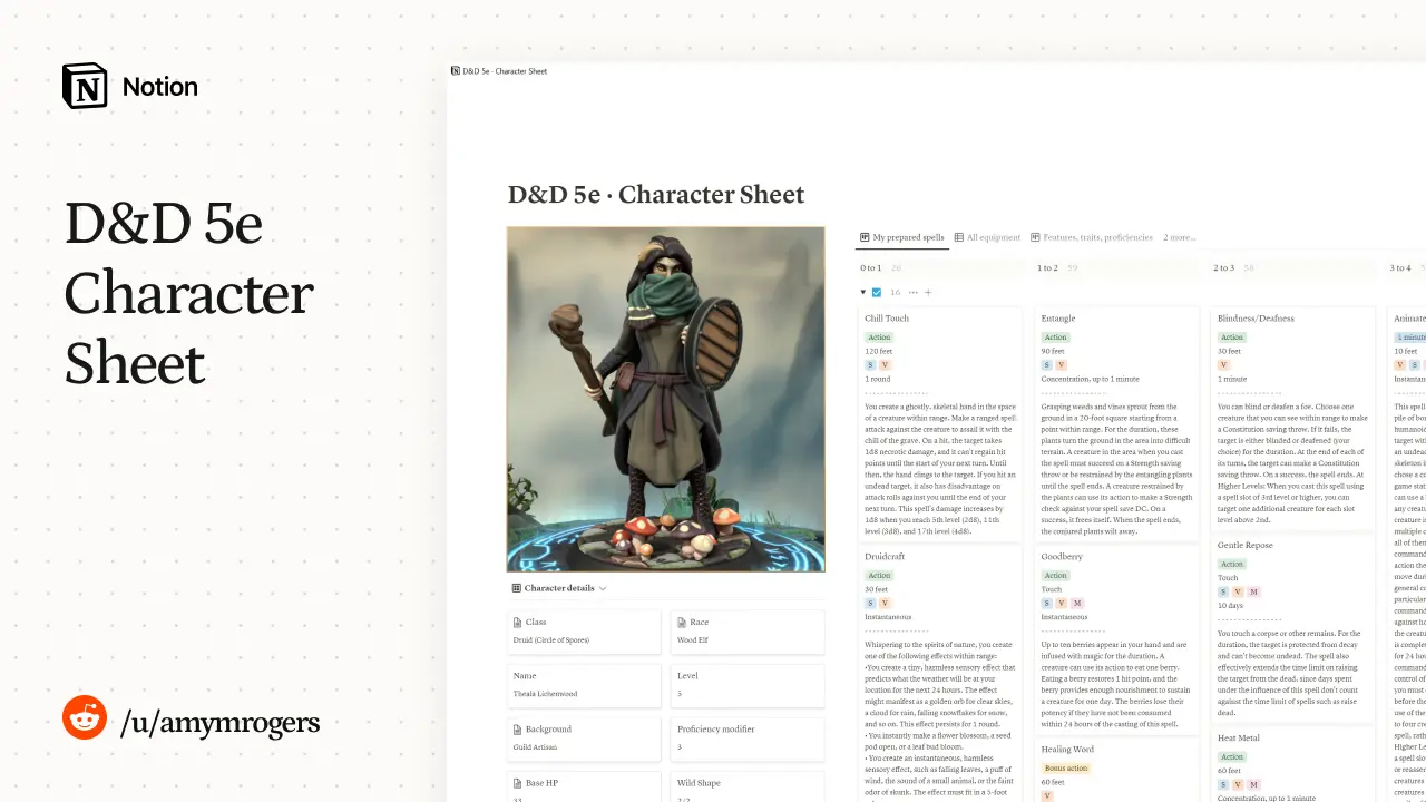 D&D 5e Character Sheet image