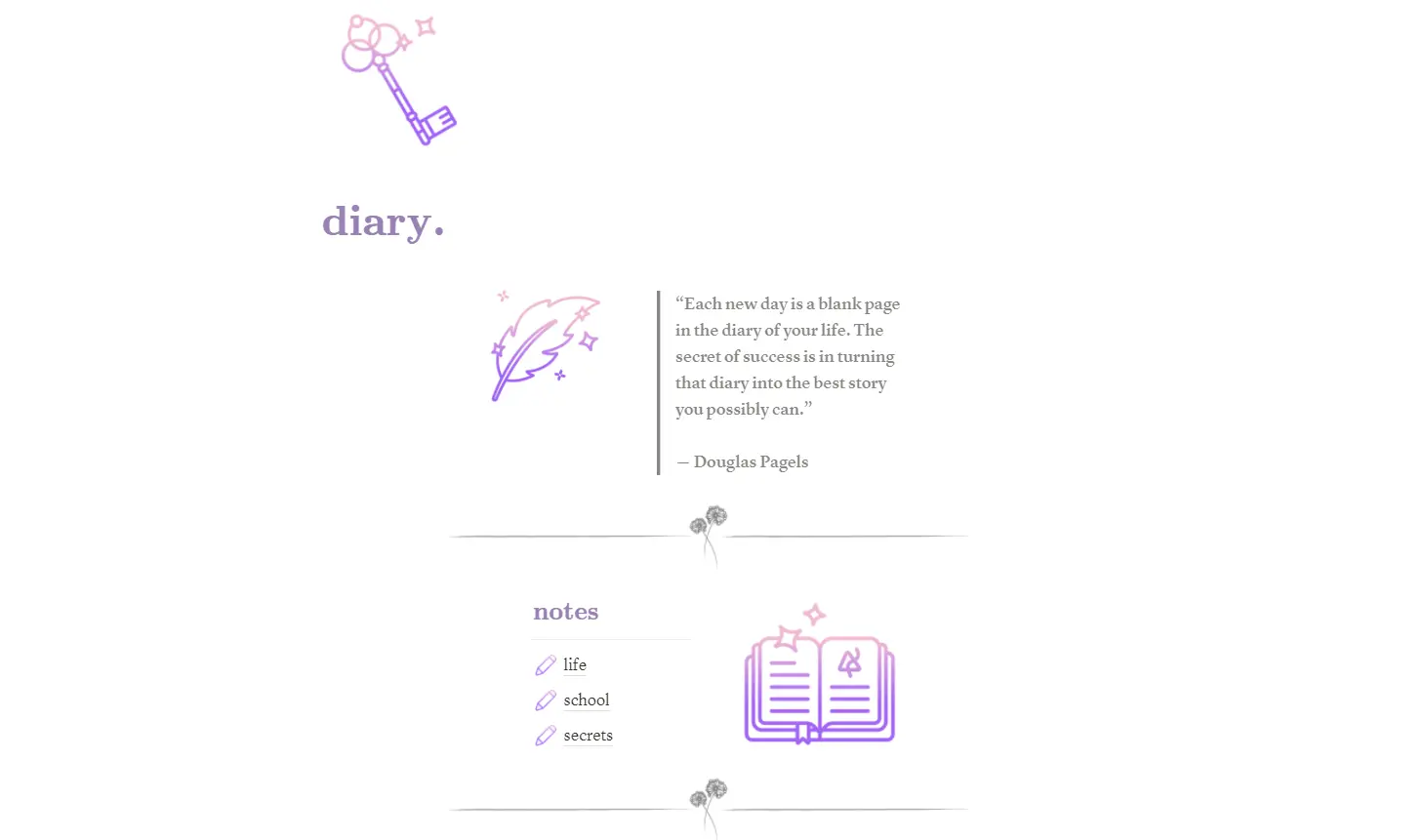 Diary Notion Template image