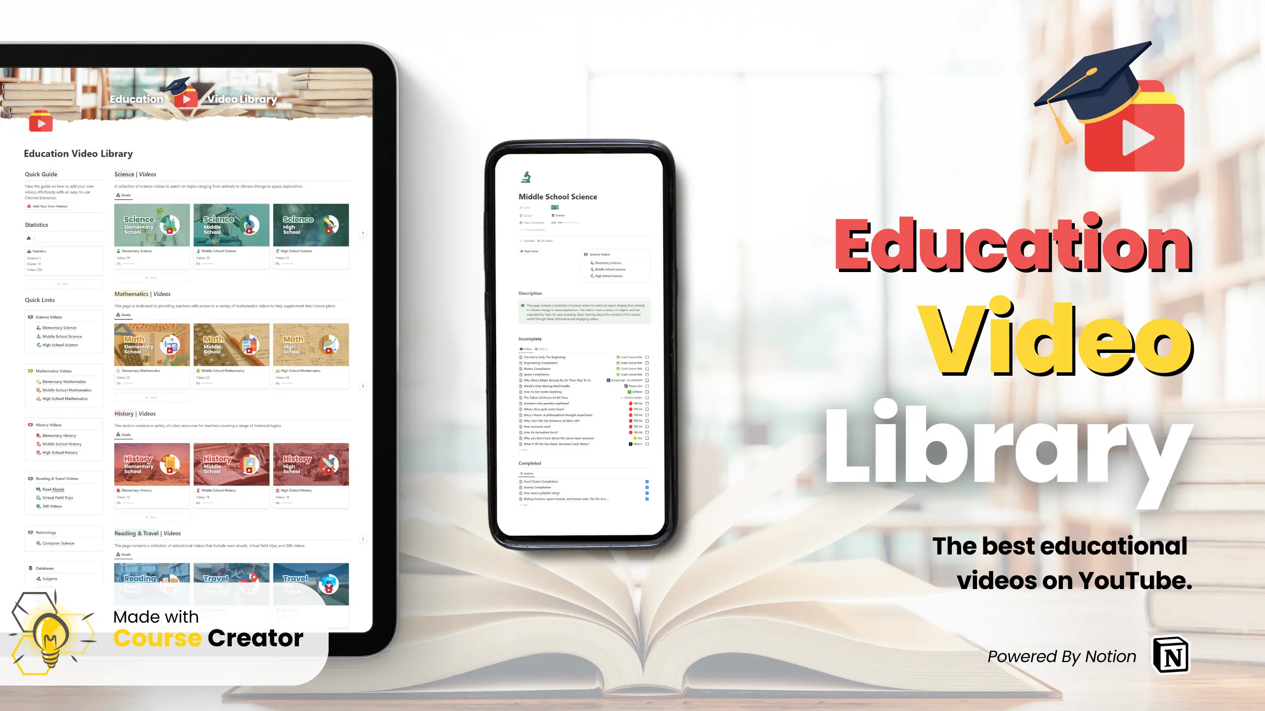 Education Video Library - Learning Resource in Notion image