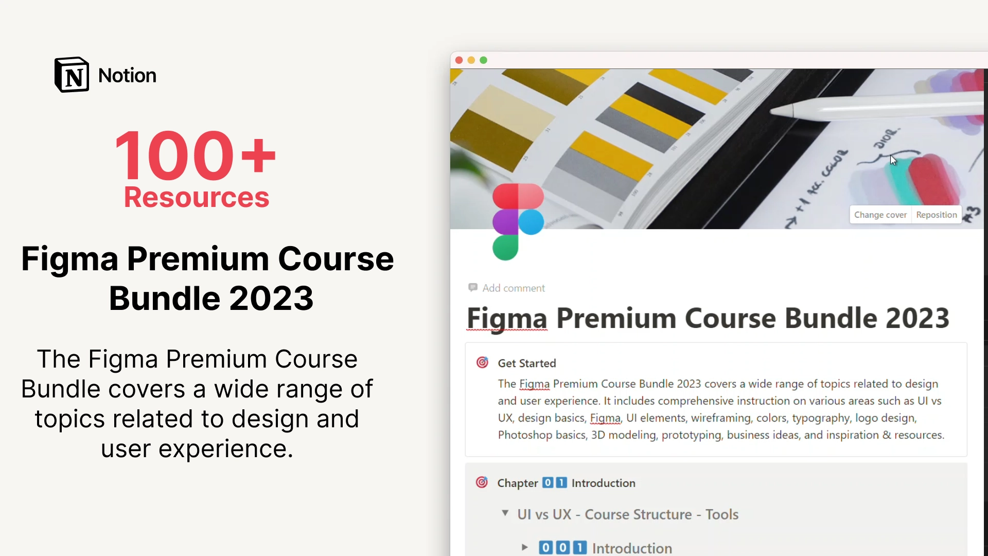 Notion Figma Premium Course Bundle 2023  Template