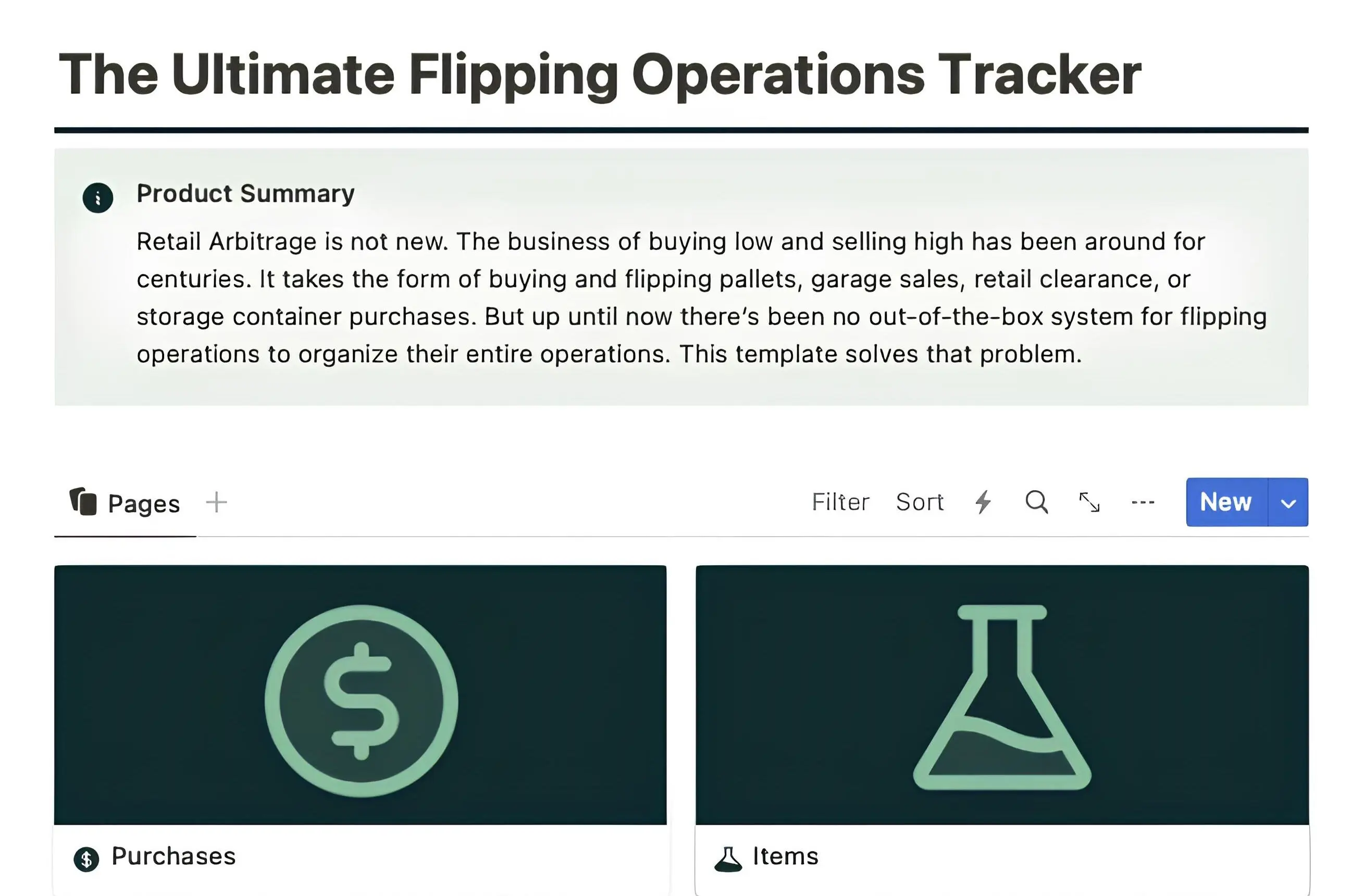 Flipping Operations Notion Template image