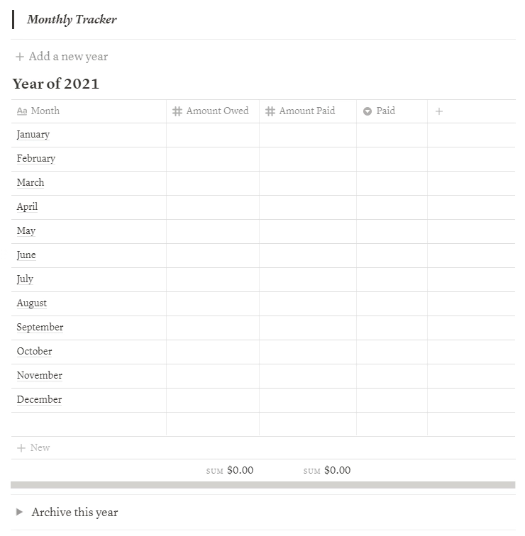 Free Student Loan Tracker Simple Notion Template