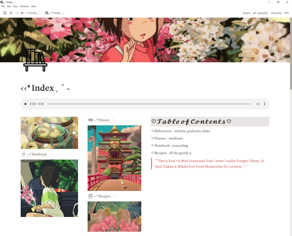 Ghibli Themed Dashboard Template