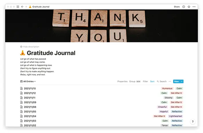 Gratitude Journal Template image