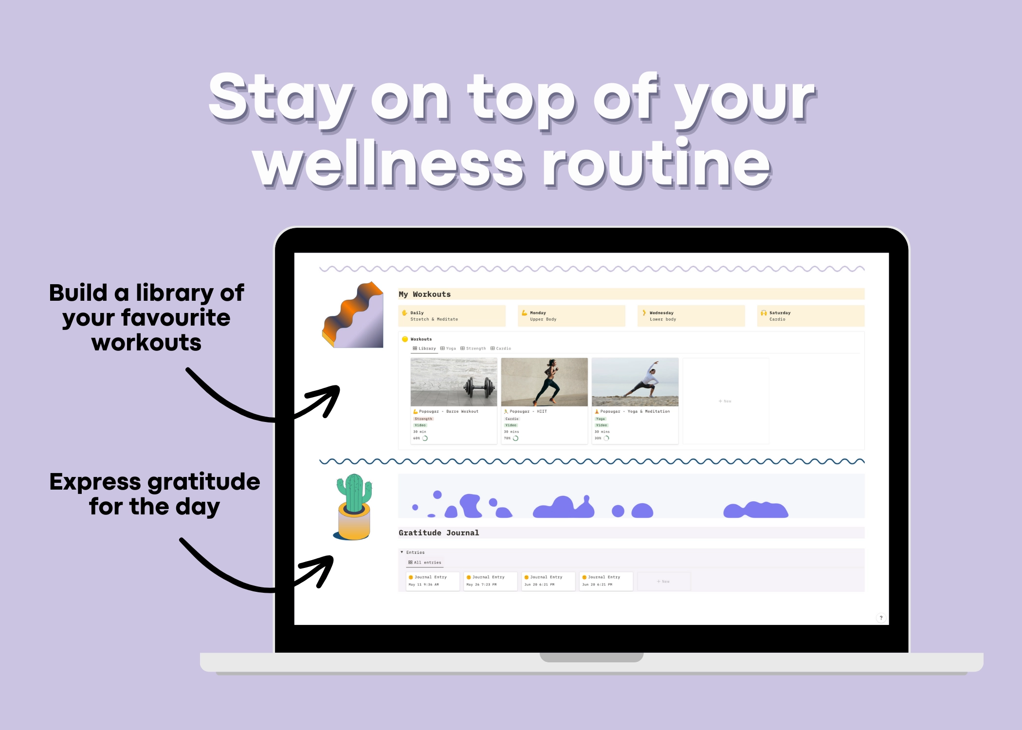 Notion Habit Tracker Template Wellbeing & Daily Journal