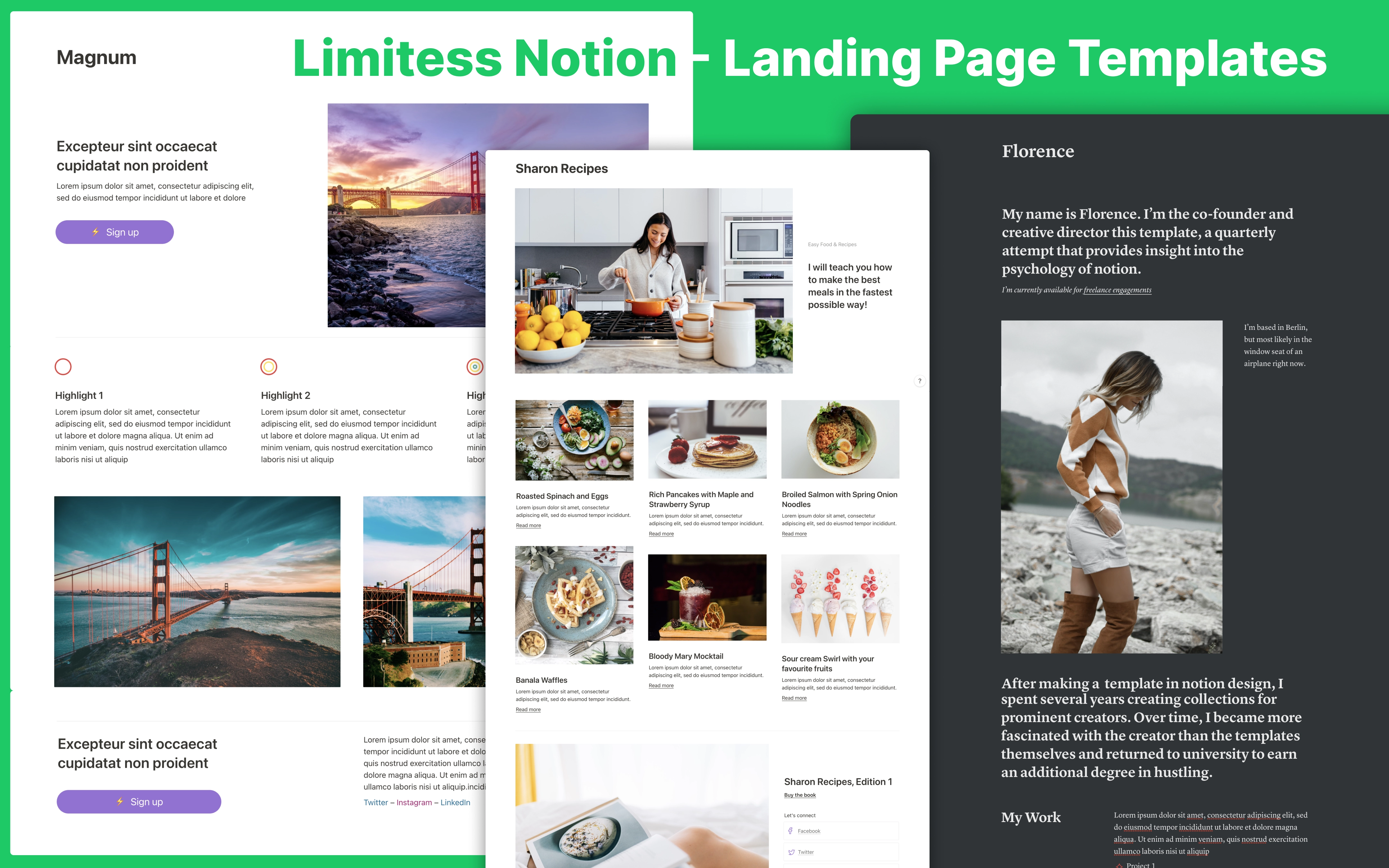 Limitless Landing Pages Notion Template