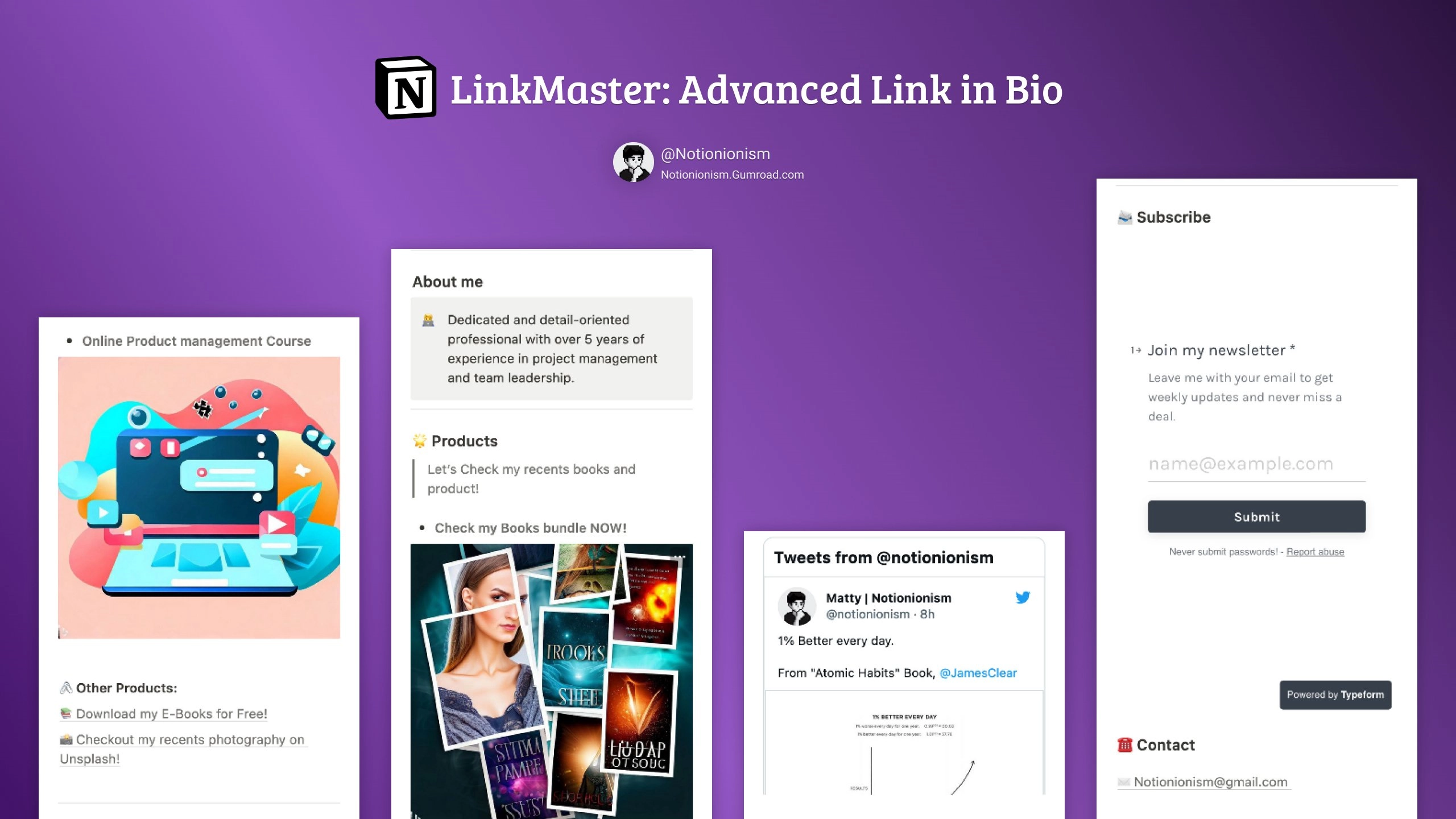 Notion Linkmaster - Advanced Link In Bio