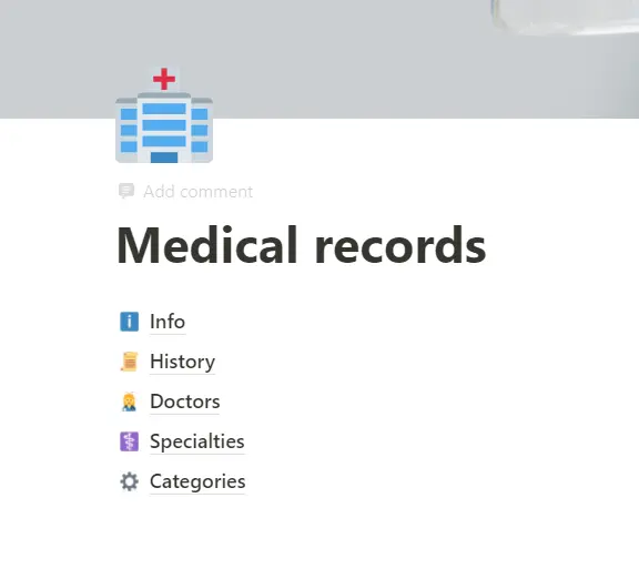 Medical Records Template image
