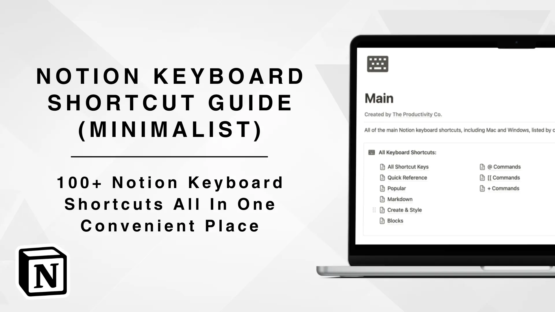Notion Keyboard Shortcut Guide (Minimalist) image