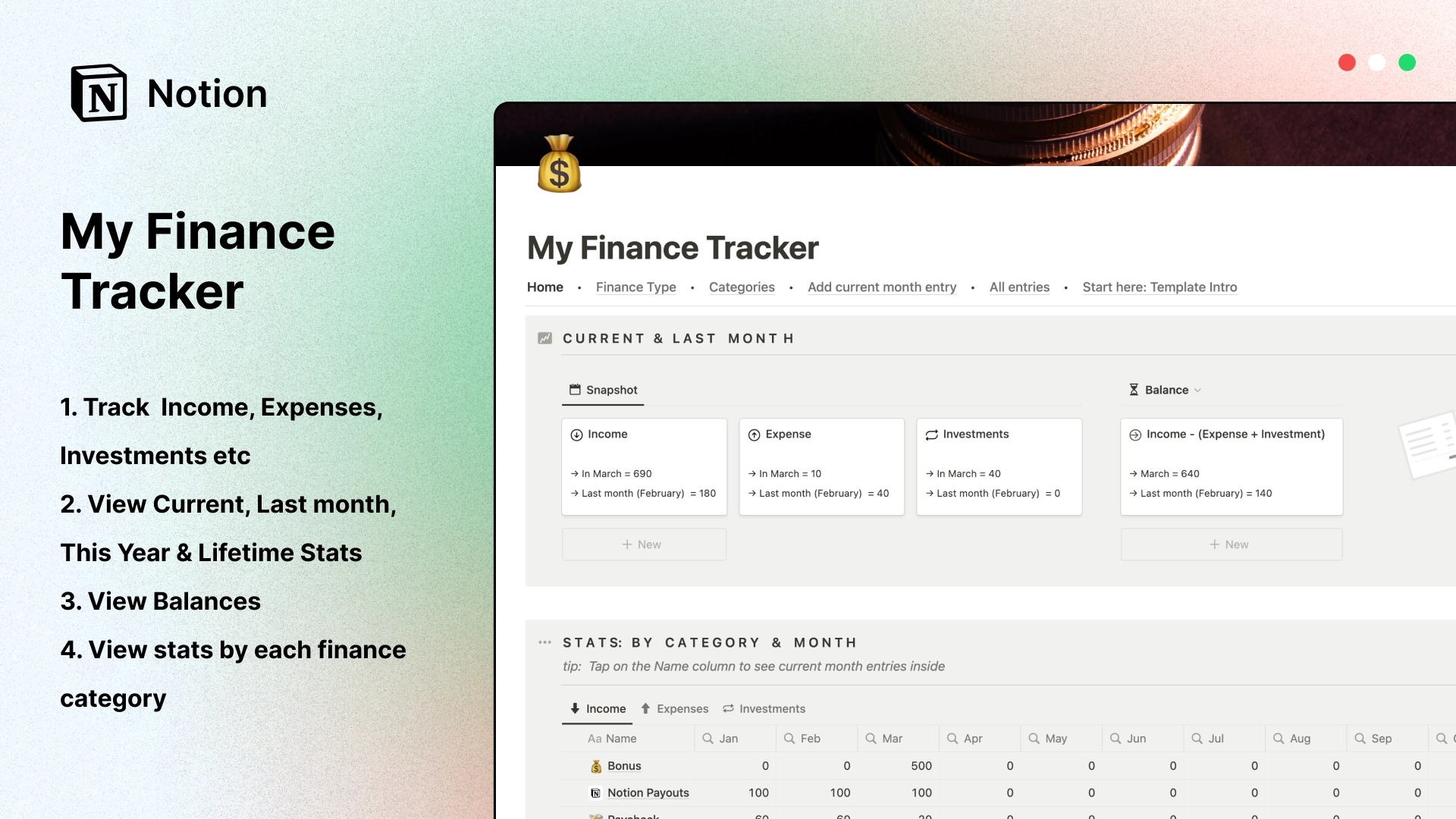 My Finance Tracker Notion Template