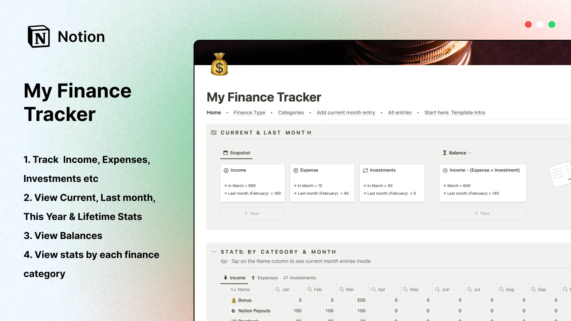 My Finance Tracker Notion Template image