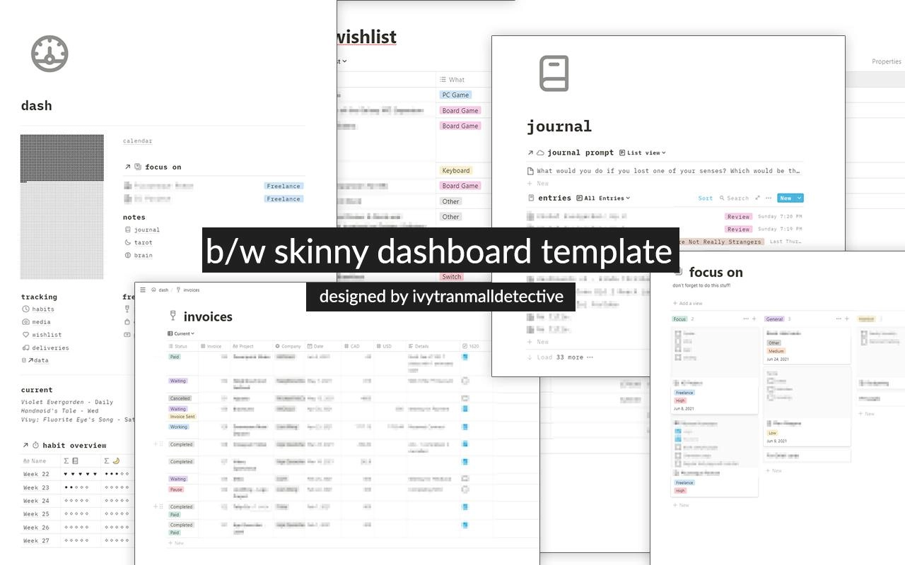 My Skinny and Simple Dashboard