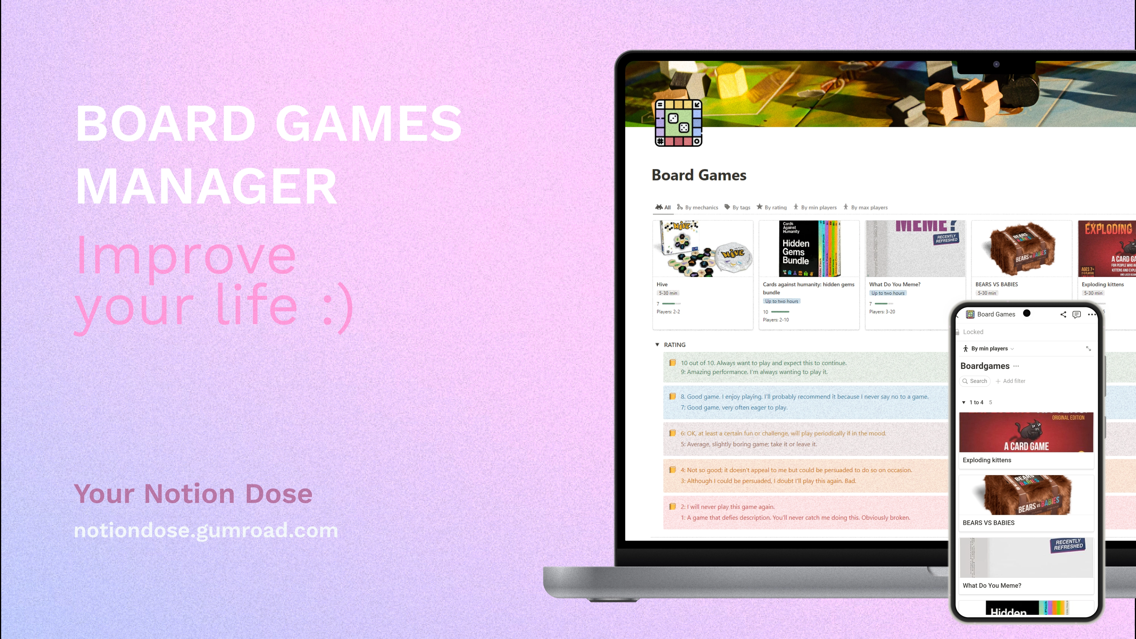 Notion  Board Games Manager