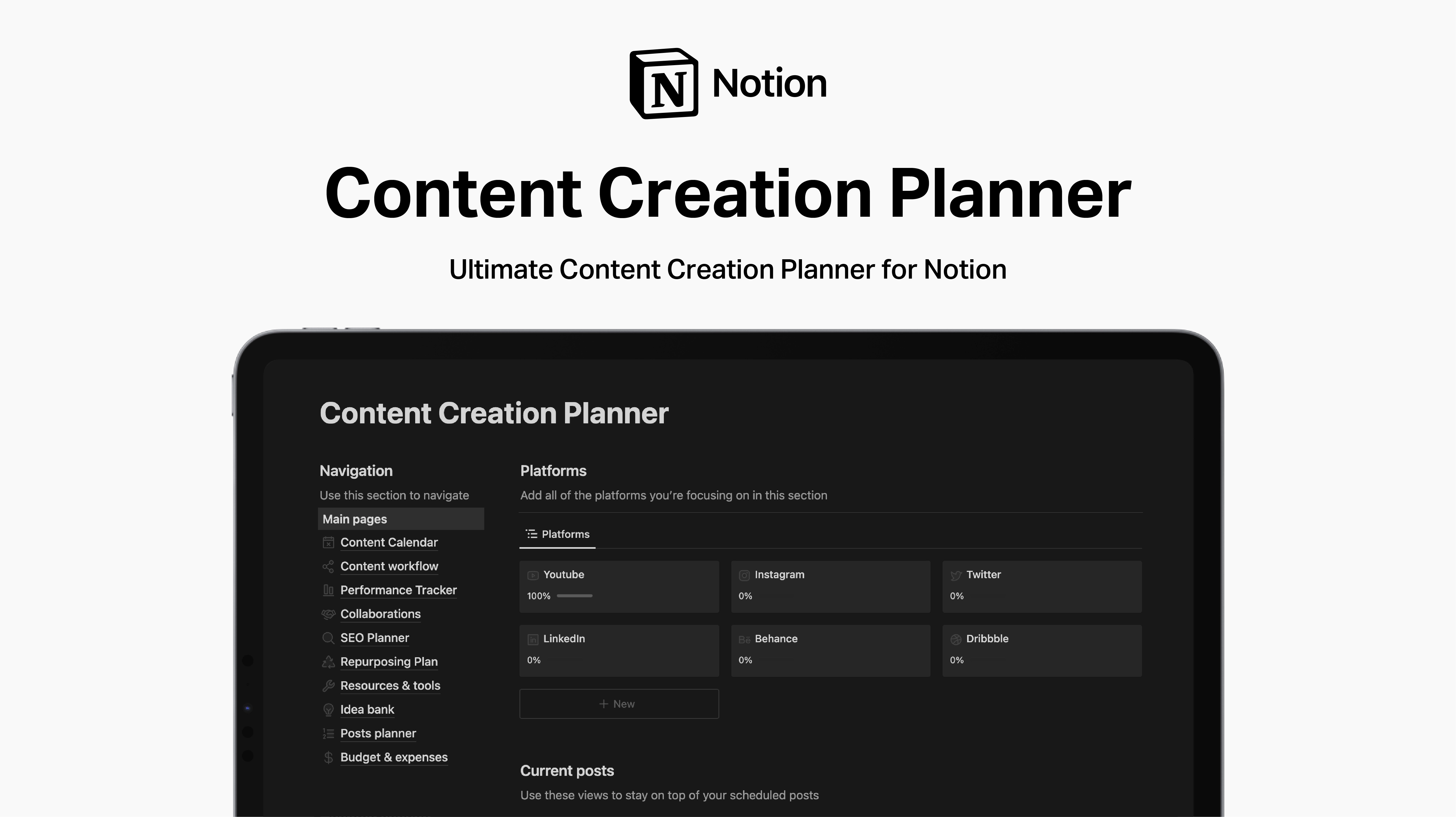 Notion Content Creation Planner