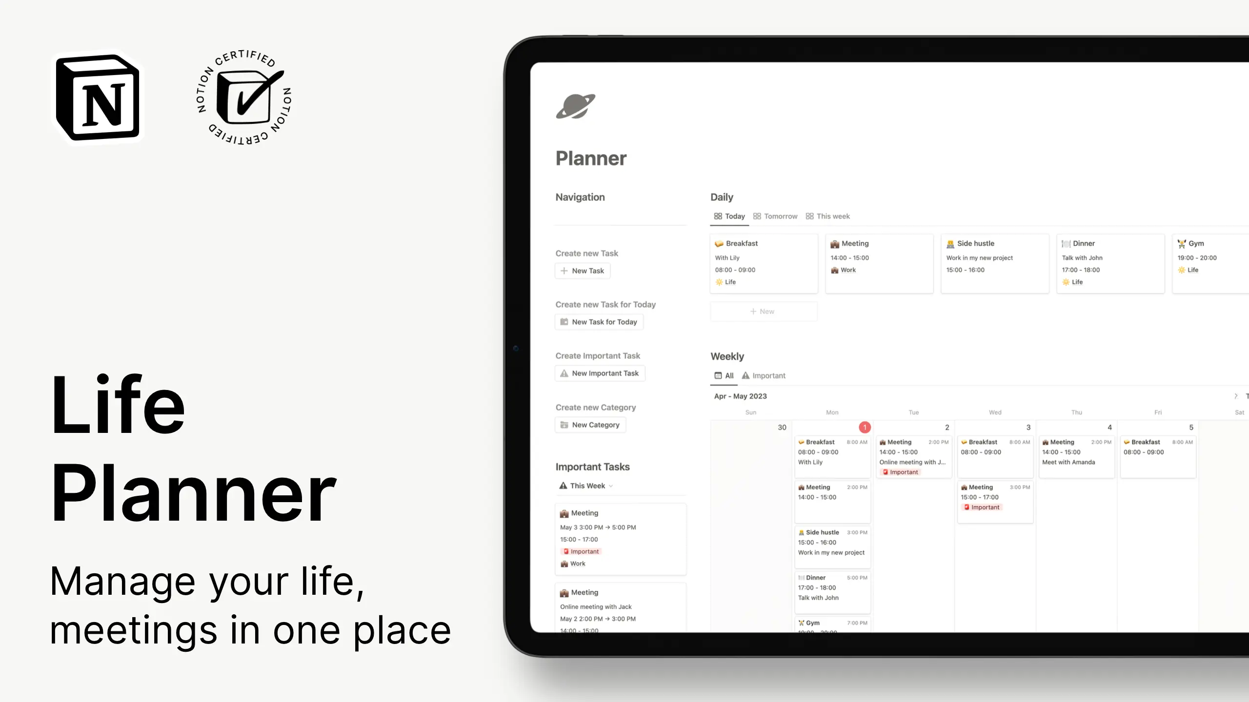 Notion Life Planner image