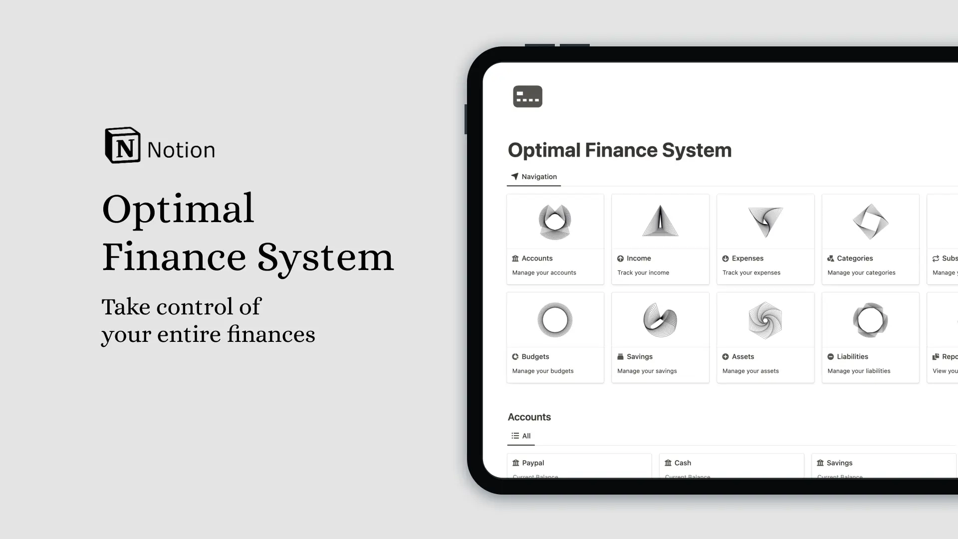 Notion Optimal Finance System image