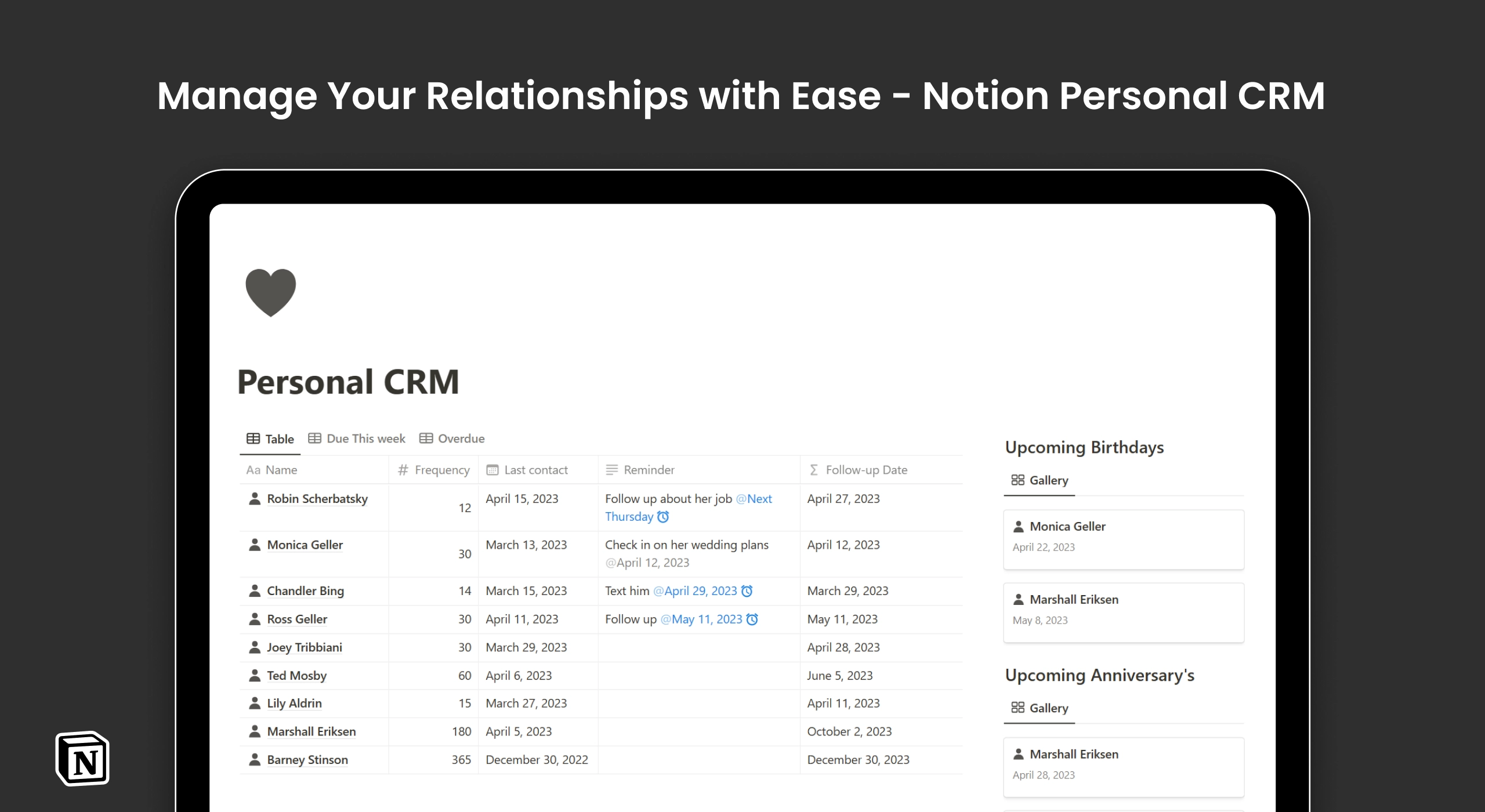 Notion  Personal CRM