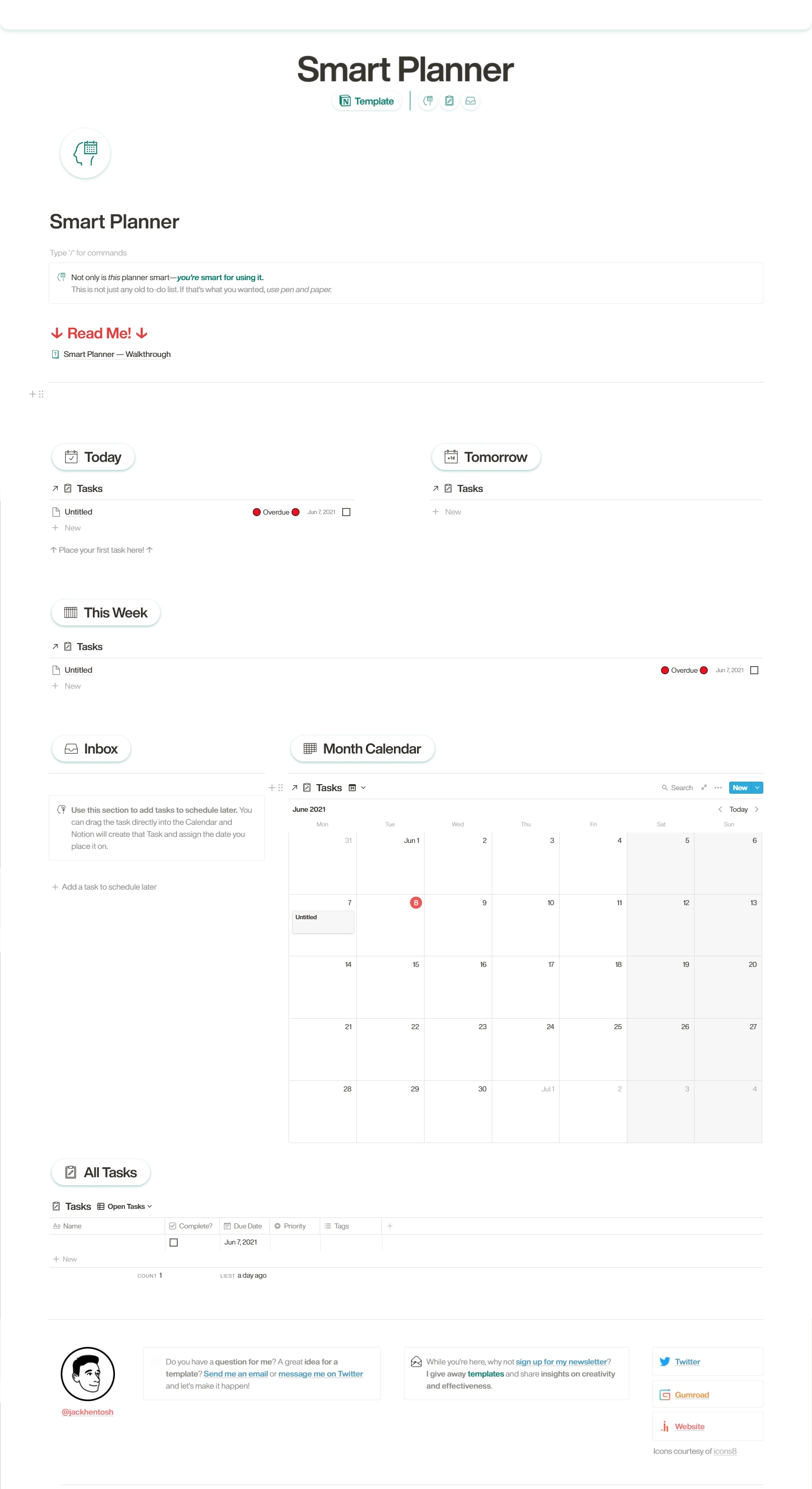 Notion Planner Template