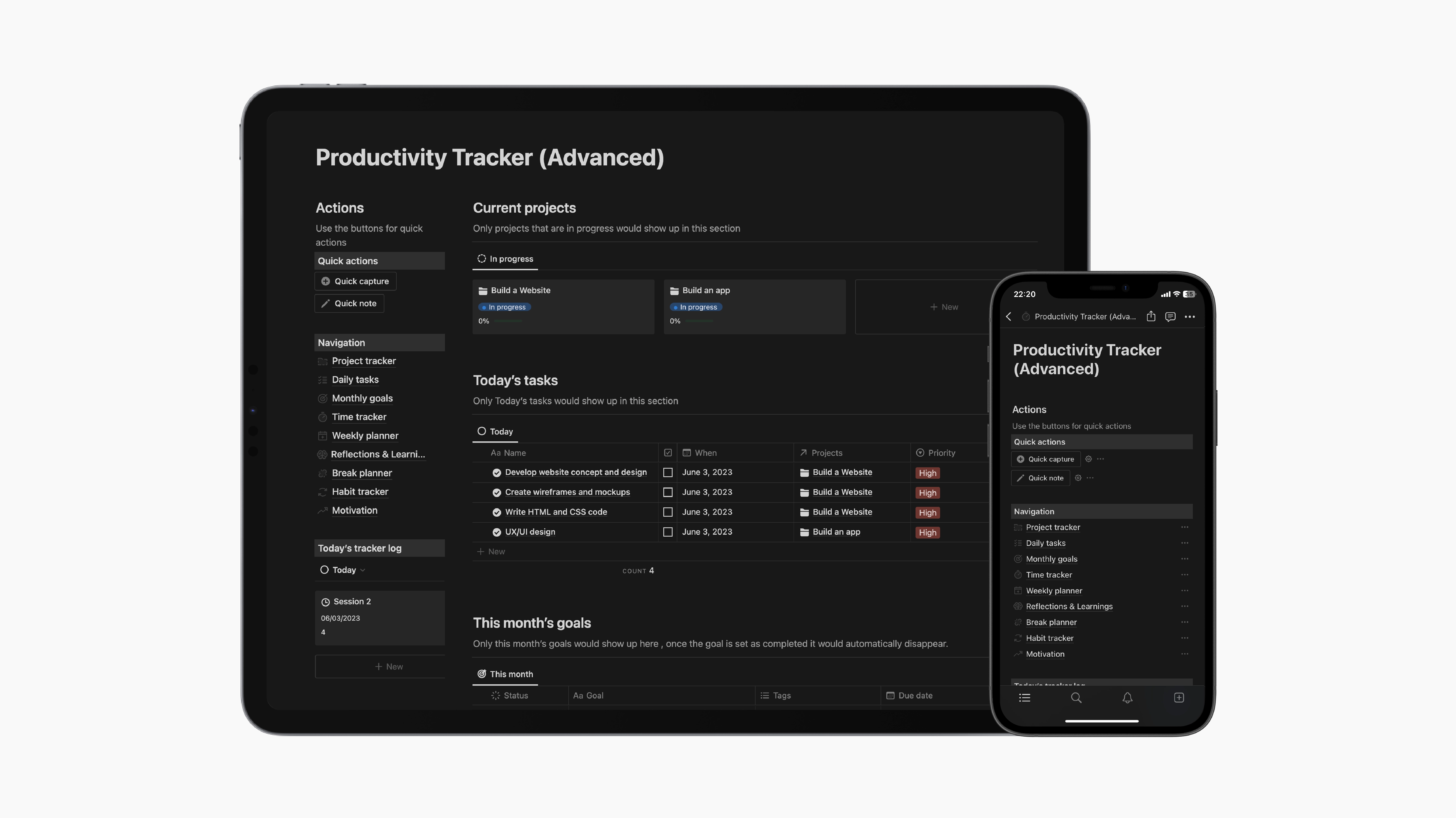 Notion  Productivity Tracker
