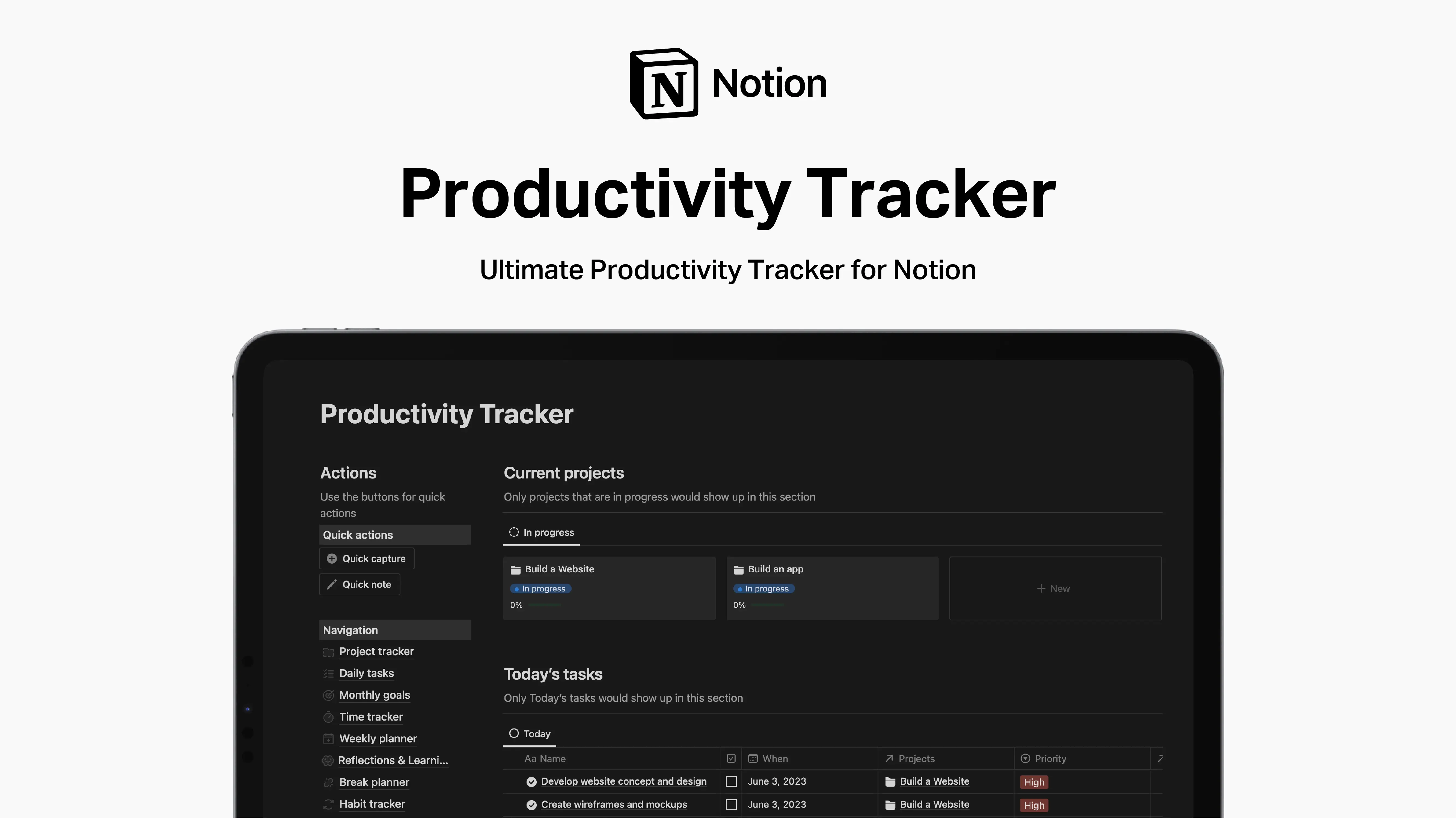 Notion Productivity Tracker image