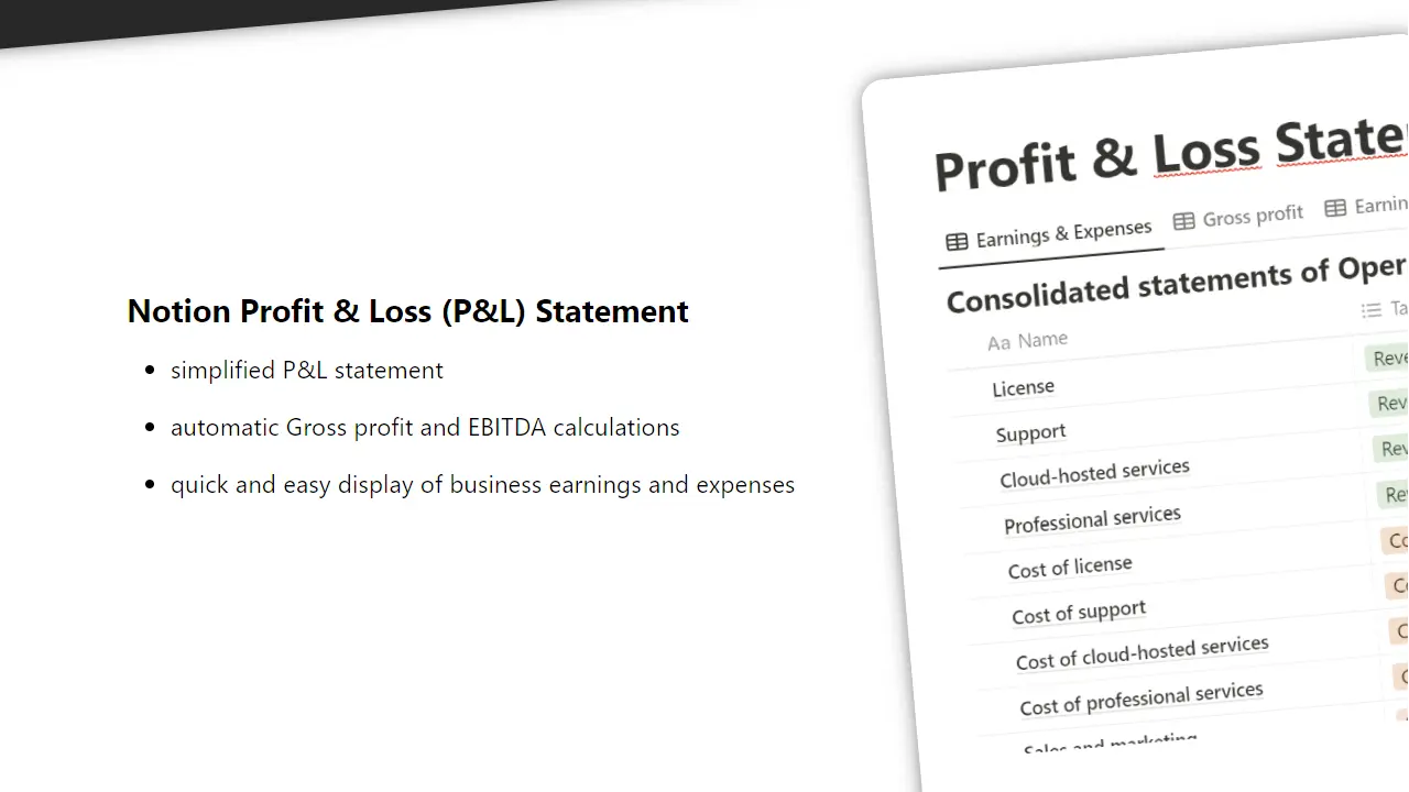 Profit & Loss (P&L) Statement image