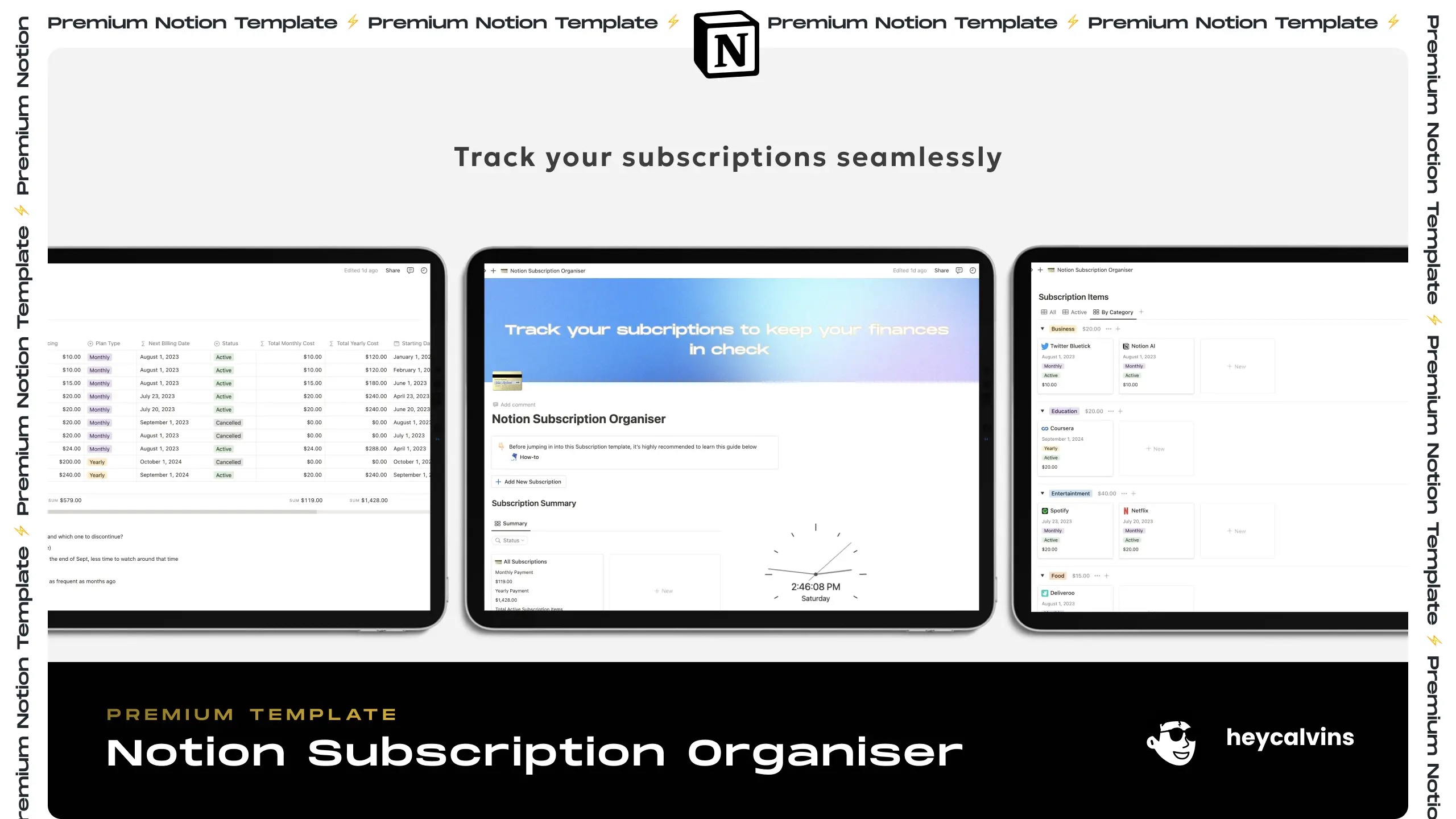 Subscription Organiser