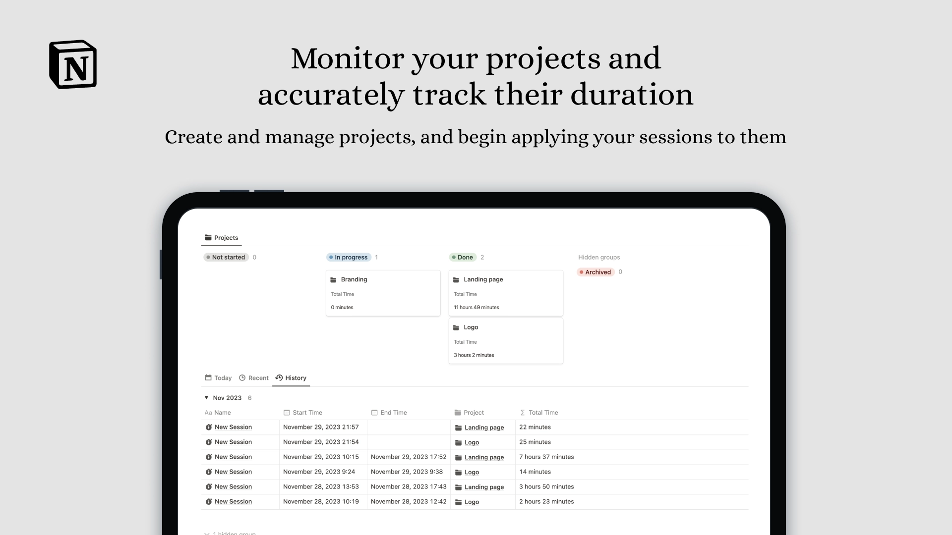 Notion Time Tracker