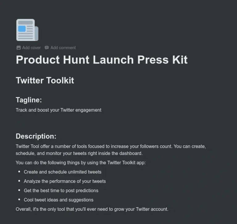 Product Hunt Launch Press Kit image