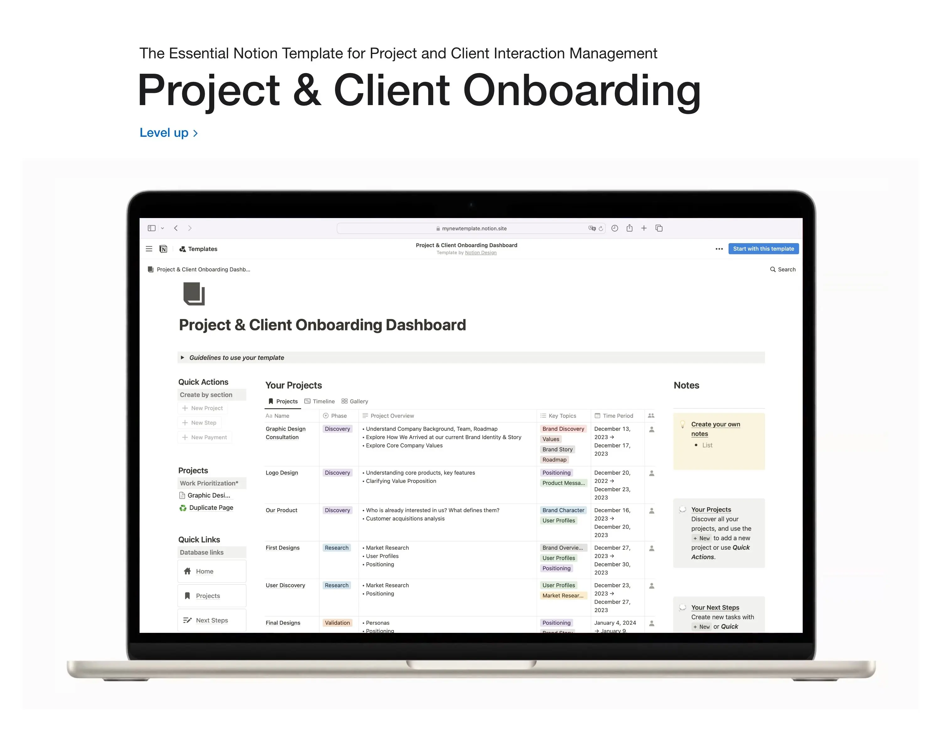 Project And Client Onboarding Template image