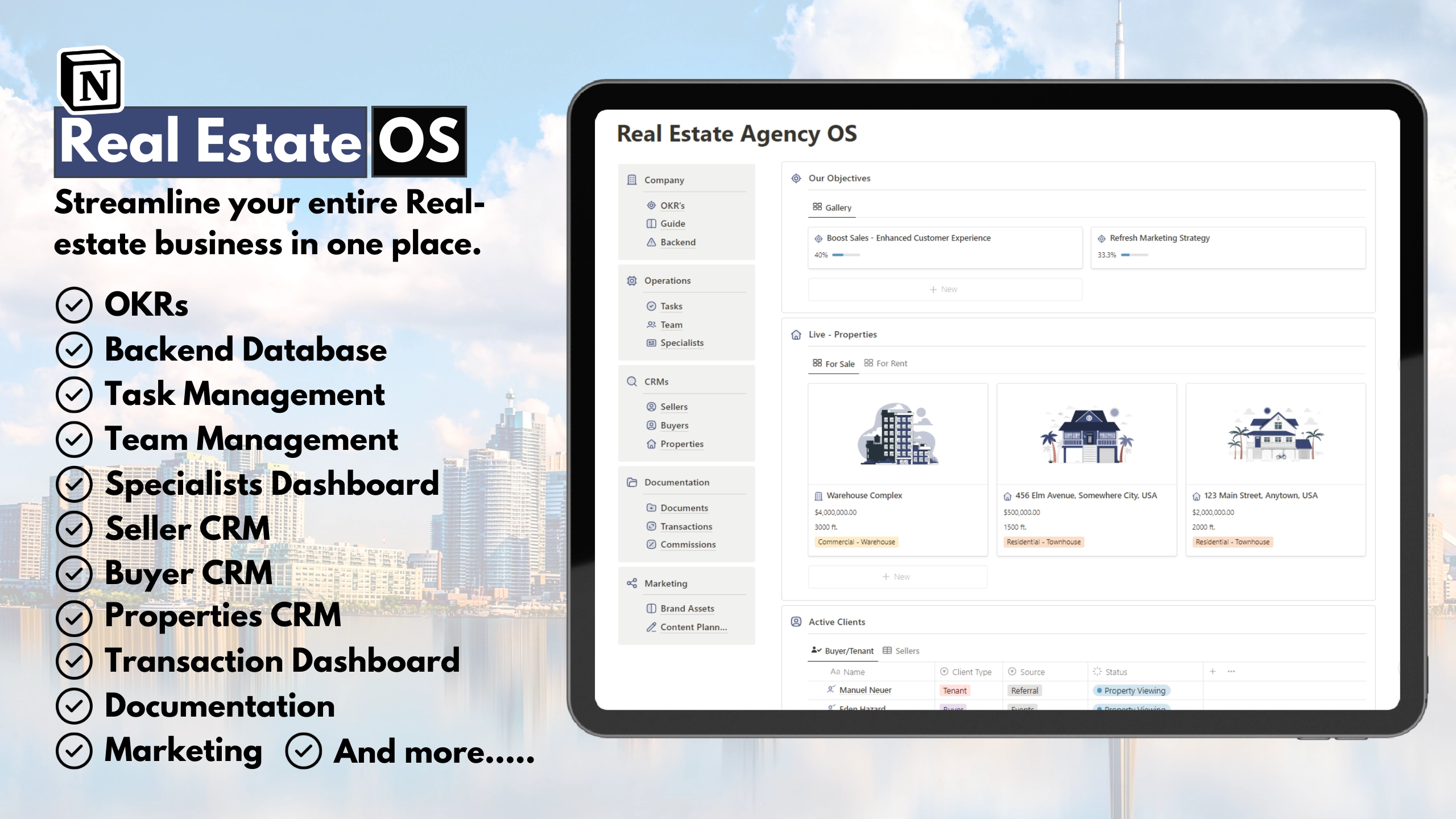 Notion Real Estate Agency OS