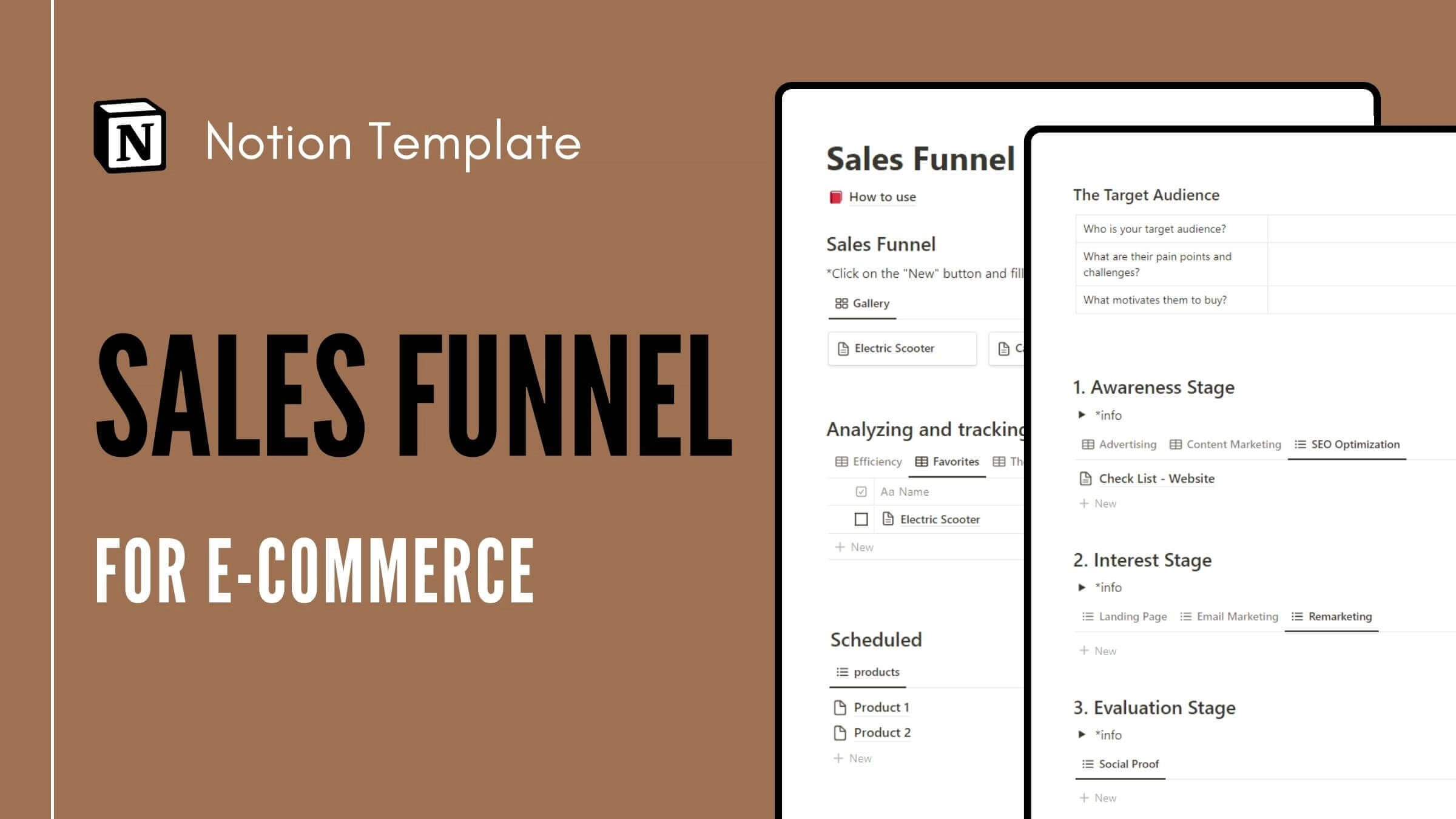 Notion Sales Funnel For E-Commerce