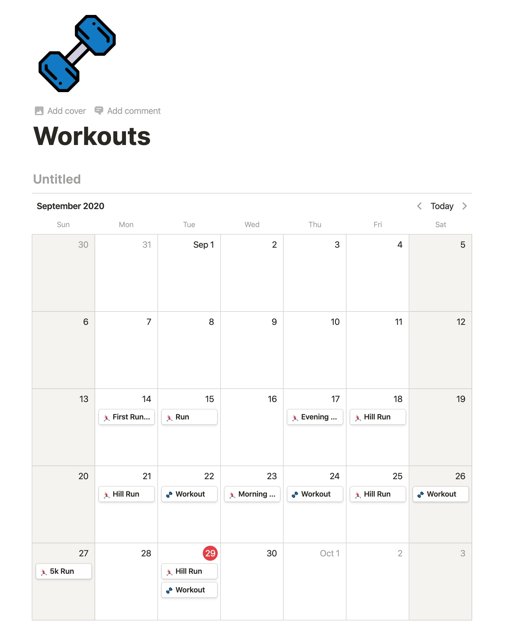 Simple Workout Tracker