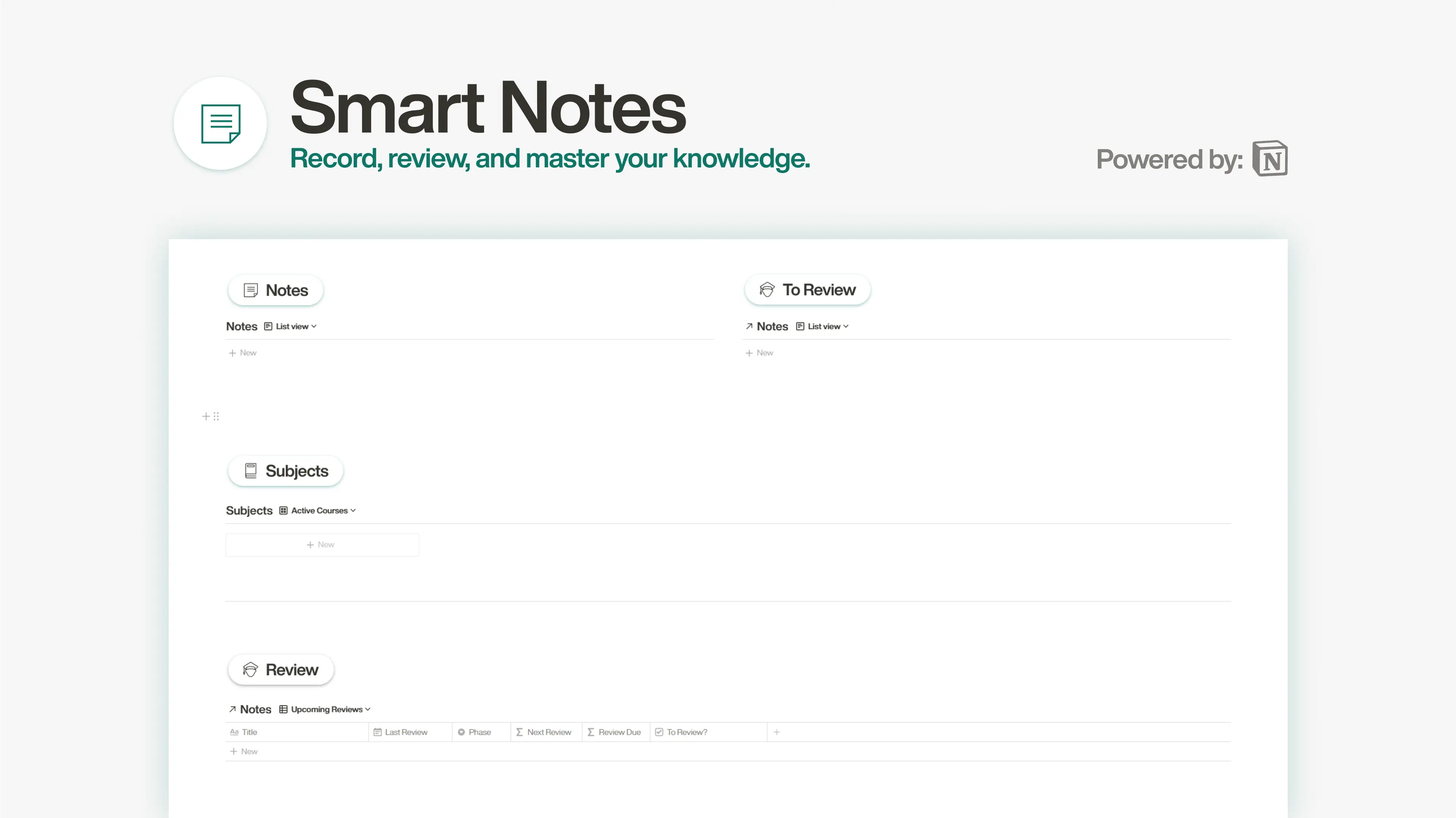 Smart Notes Template image