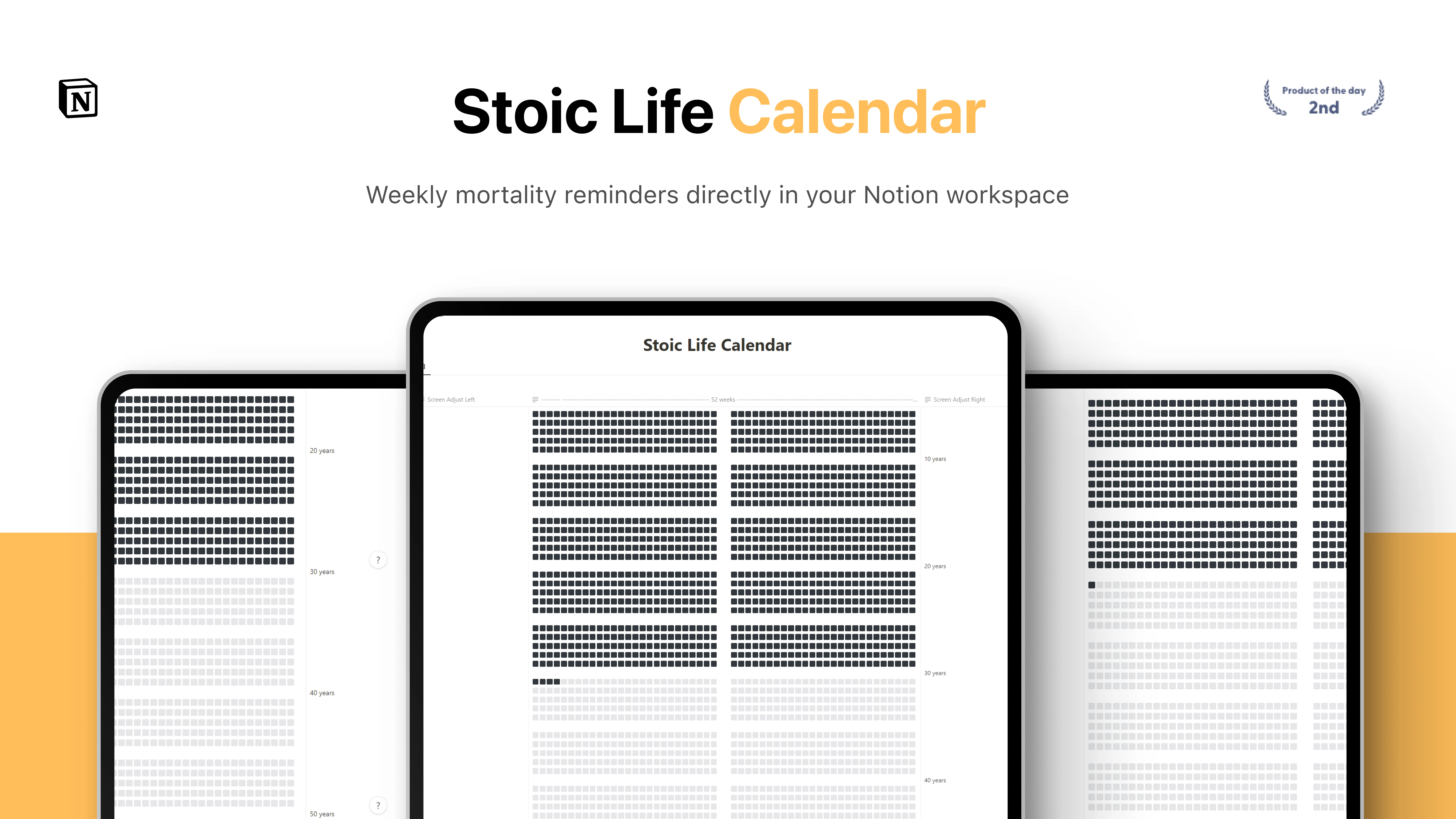 Notion Stoic Life Calendar