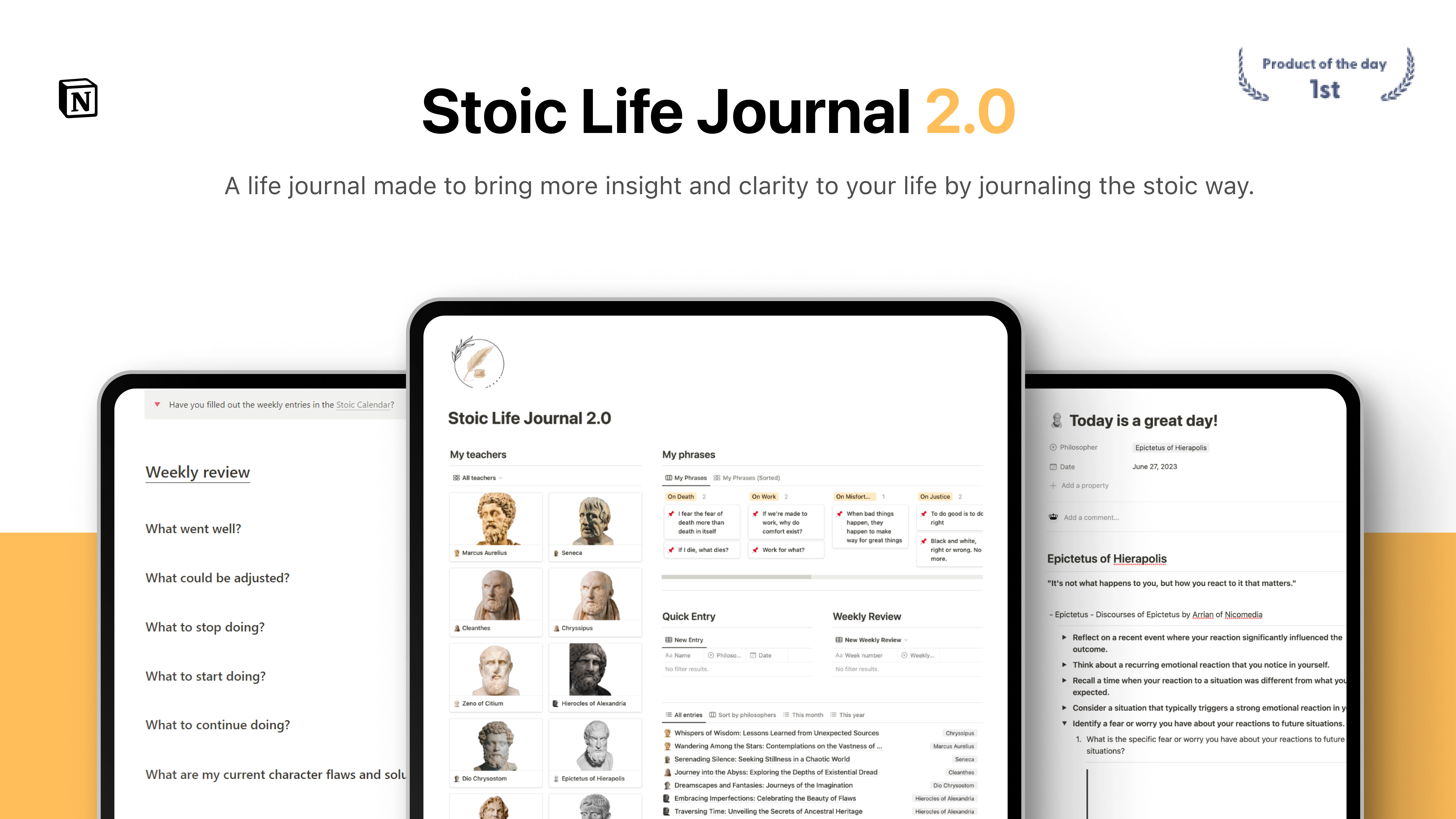 Notion Stoic Life Journal 2.0