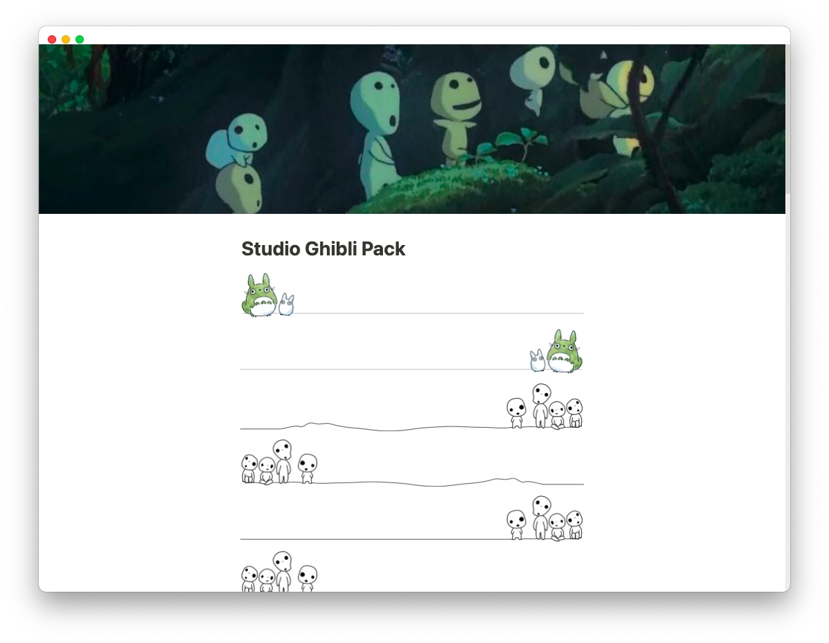 Notion Studio Ghibli Dividers for 