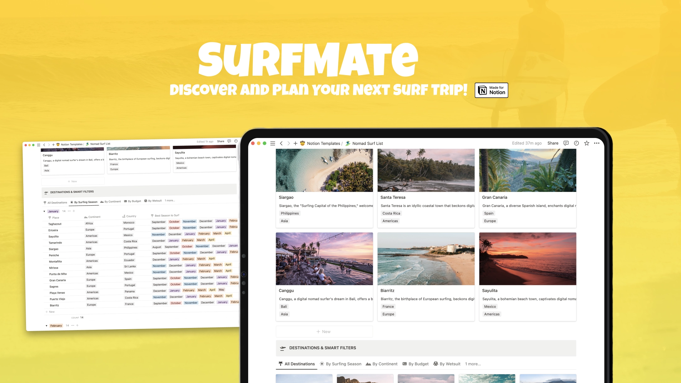 Notion Surfmate - Discover & Plan Your Next Surf Trip